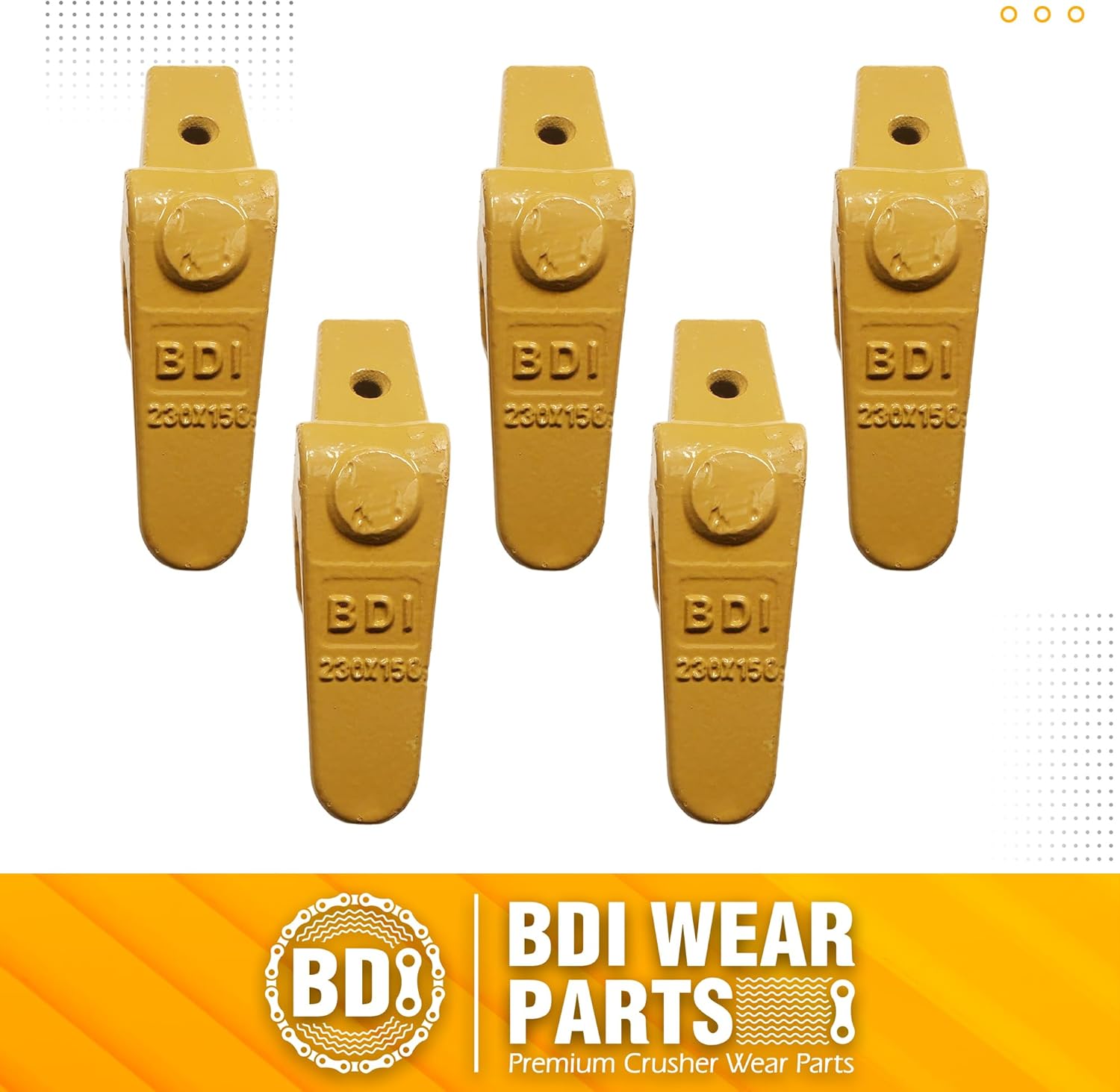 BDI Wear Parts Montaje 230 x 156 retroexcavadora, dientes de cucharón X156S, P156 Flex Pin Bobcat Skid Steer estilo oruga para mini excavadora –