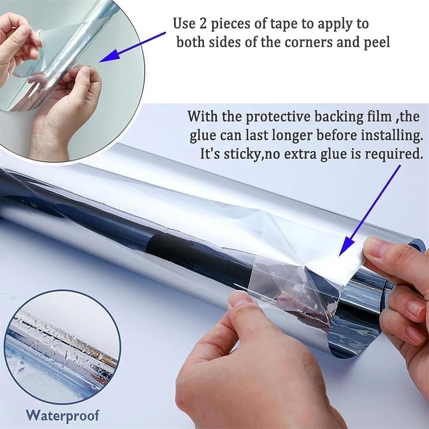 Película de privacidad unidireccional para ventana, bloqueo de calor UV reflectante, tinte de ventana para el hogar, privacidad diurna para bloqueo