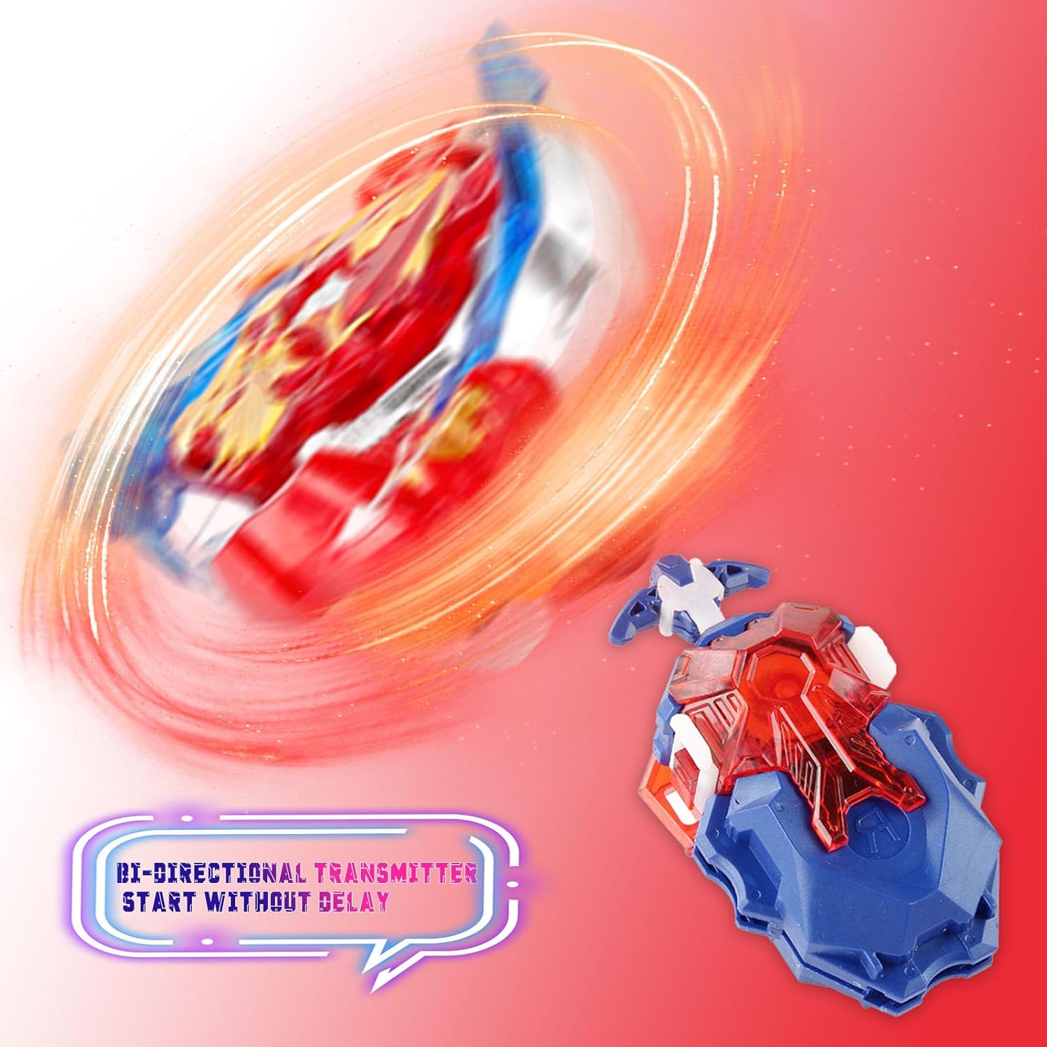 Zelzen Bey Burst Blade Gyro juguete, Bey Metal Fusion Spinning Battling Top Blades con lanzador de cuerda y asa, juegos de lucha de cumpleaños para