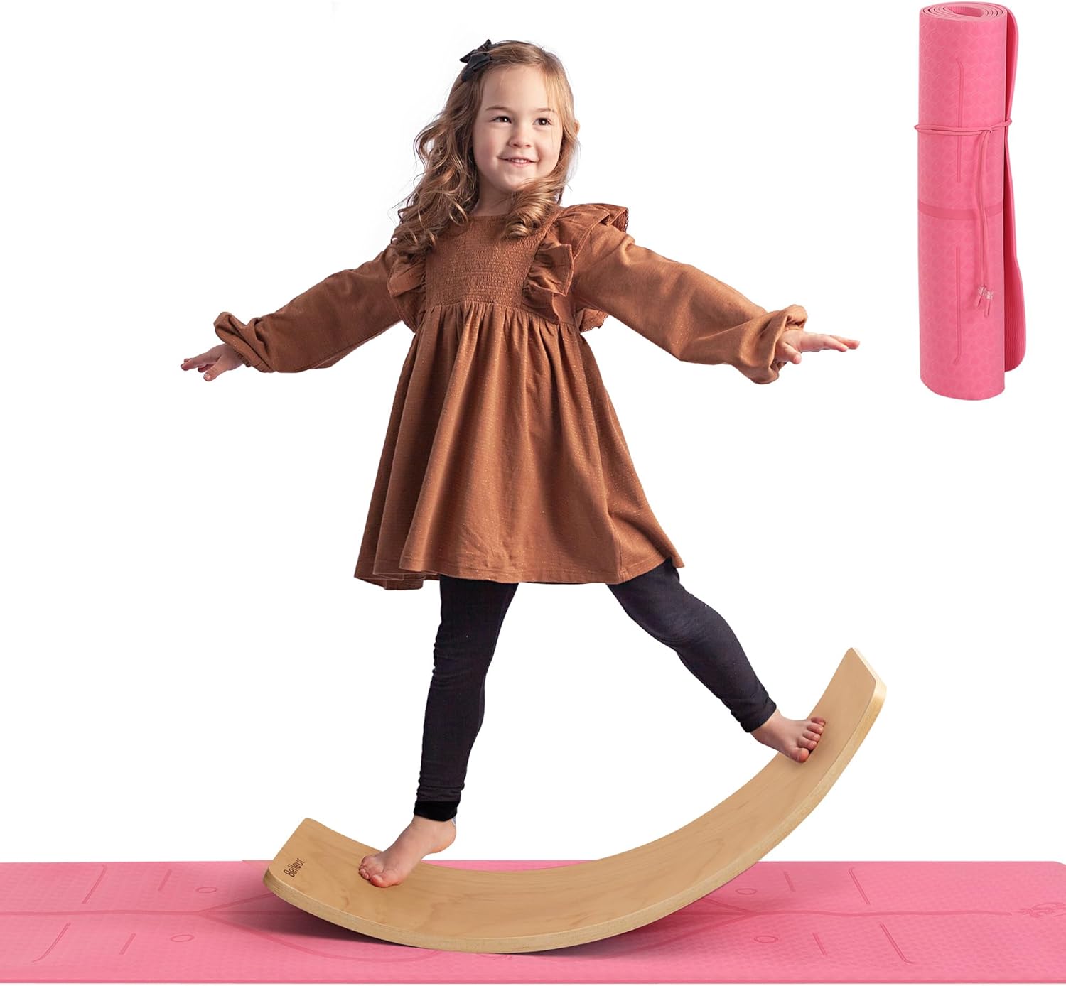 Tabla de equilibrio de madera, tabla de equilibrio oscilante para niños, para adultos, niños pequeños y niños, juguete Montessori de madera de haya