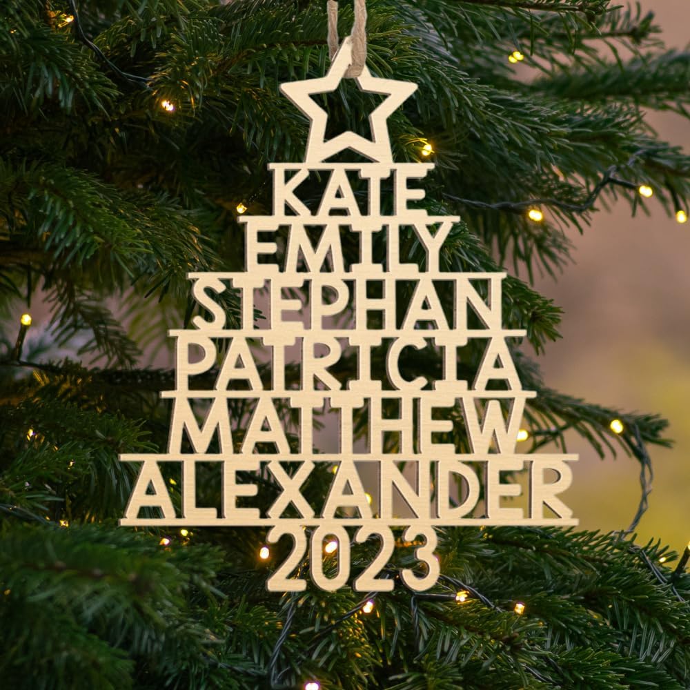 Pawfect House Adornos de Navidad familiares personalizados 2023, decoraciones de Navidad, adornos de madera, regalos de Navidad de Acción de Gracias