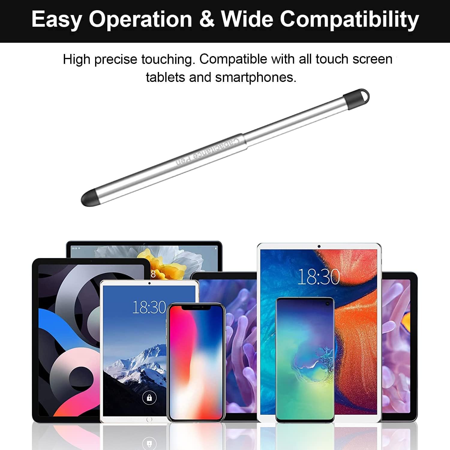Bolígrafos con ranura para bolígrafo para pantallas táctiles, lápiz capacitivo universal de alta precisión para iPad, iPhone, tabletas, Samsung