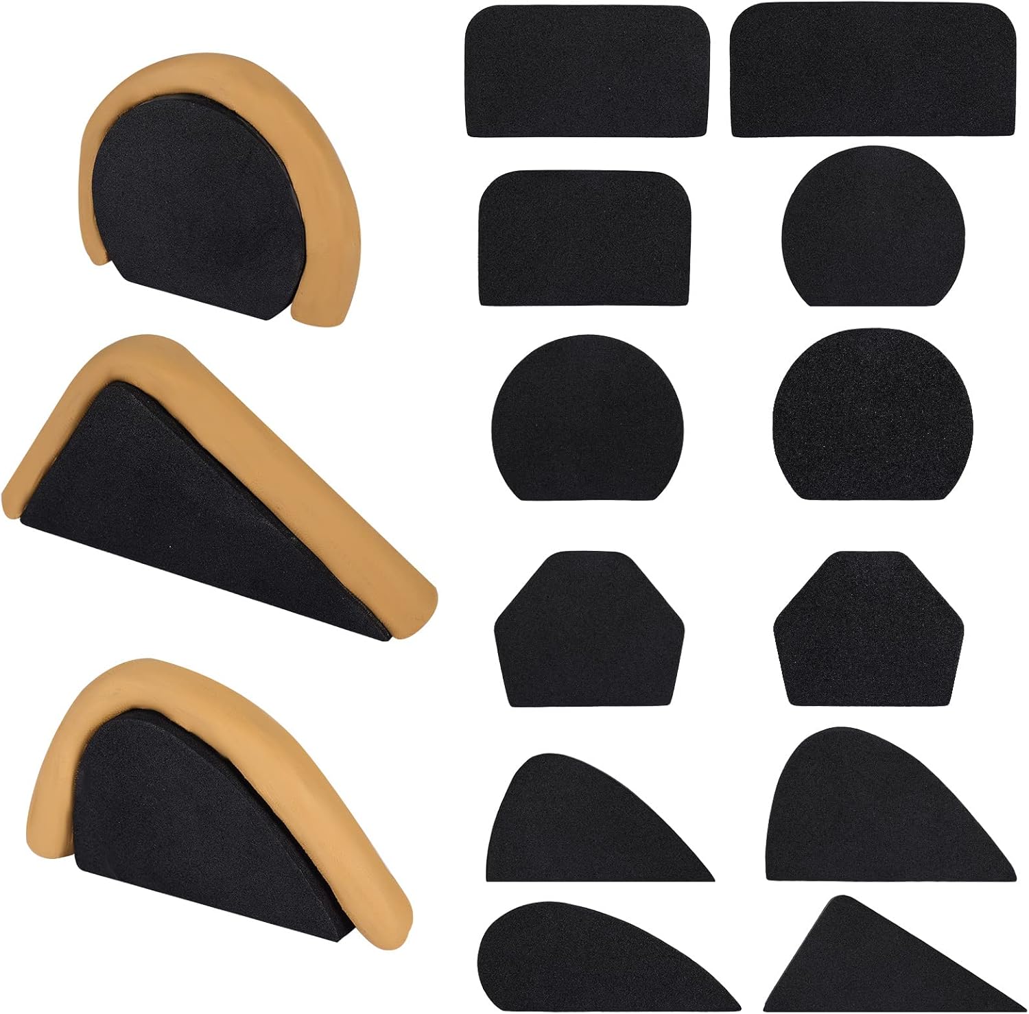 LUTER 12 moldes de mango de taza, varios tamaños y formas, moldes de mango de taza de cerámica para arcilla pequeña, formas de mango de taza de
