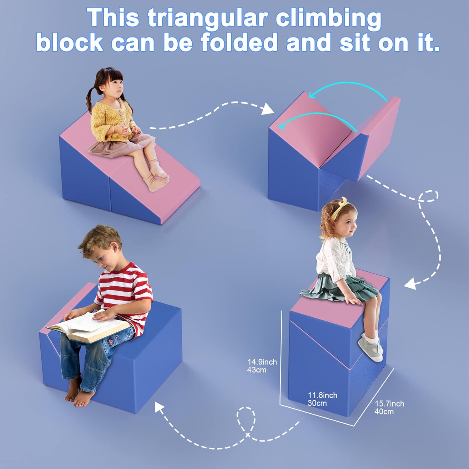 KORIMEFA Bloques de escalada de espuma para niños pequeños, juguetes de escalada para bebés, juguetes de escalada para interiores, juguetes de