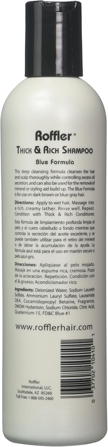 Roffler Champú Roffler Thick & Rich Blue Shampoo 10.1oz – Champú Roffler Blue