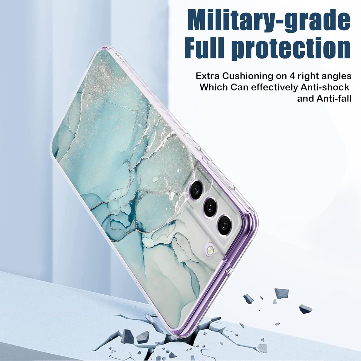 Funda protectora de silicona TPU suave flexible para Samsung Galaxy S21 FE 5G de 6.4 pulgadas, diseño de mármol, para hombres, niñas, mujeres, funda