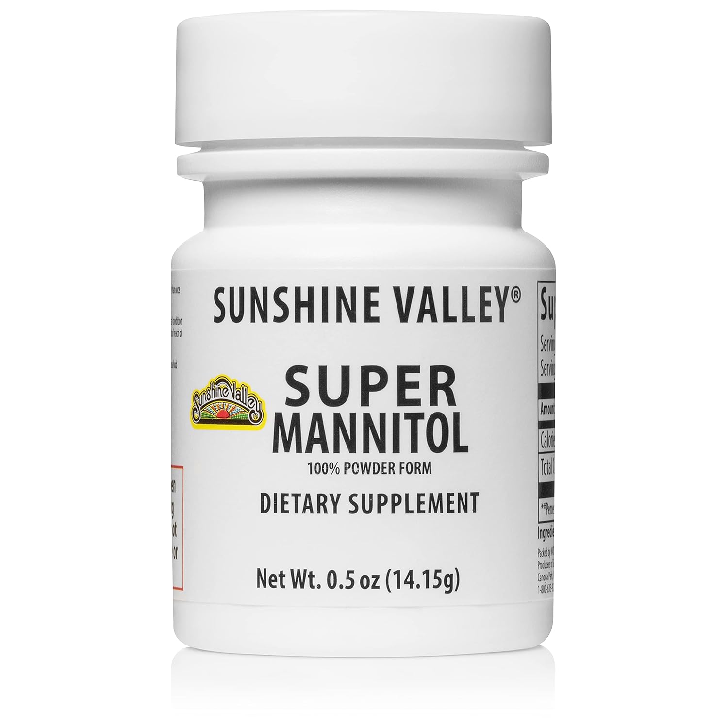 Sunshine Valley Super manitol en polvo, edulcorante artificial natural y saludable, sustituto del azúcar ultra puro, sin gluten, suplemento