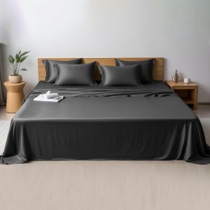 Linenwalas – Juego de sábanas de bambú refrescantes, 4piezas, suaves, de 1800hilos, bolsillo profundo de 16pulgadas, transpirables, cómodas y Linenwalas – Juego de sábanas de bambú refrescantes, 4piezas, suaves, de 1800hilos, bolsillo profundo de 16pulgadas, transpirables, cómodas y