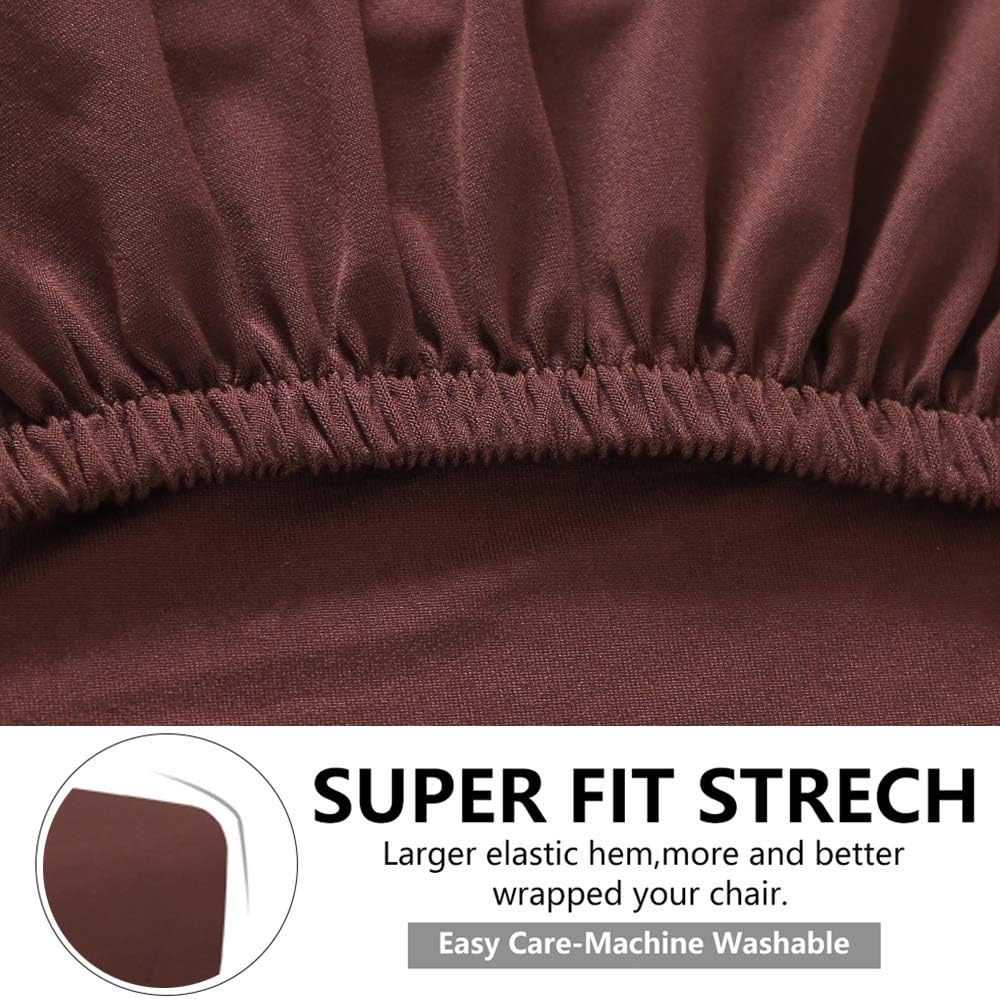 Fundas elásticas para sillas de comedor, XLextragrandes, extraíbles y lavables, suaves, de Spandex extra grande para sillas de comedor para cocina,