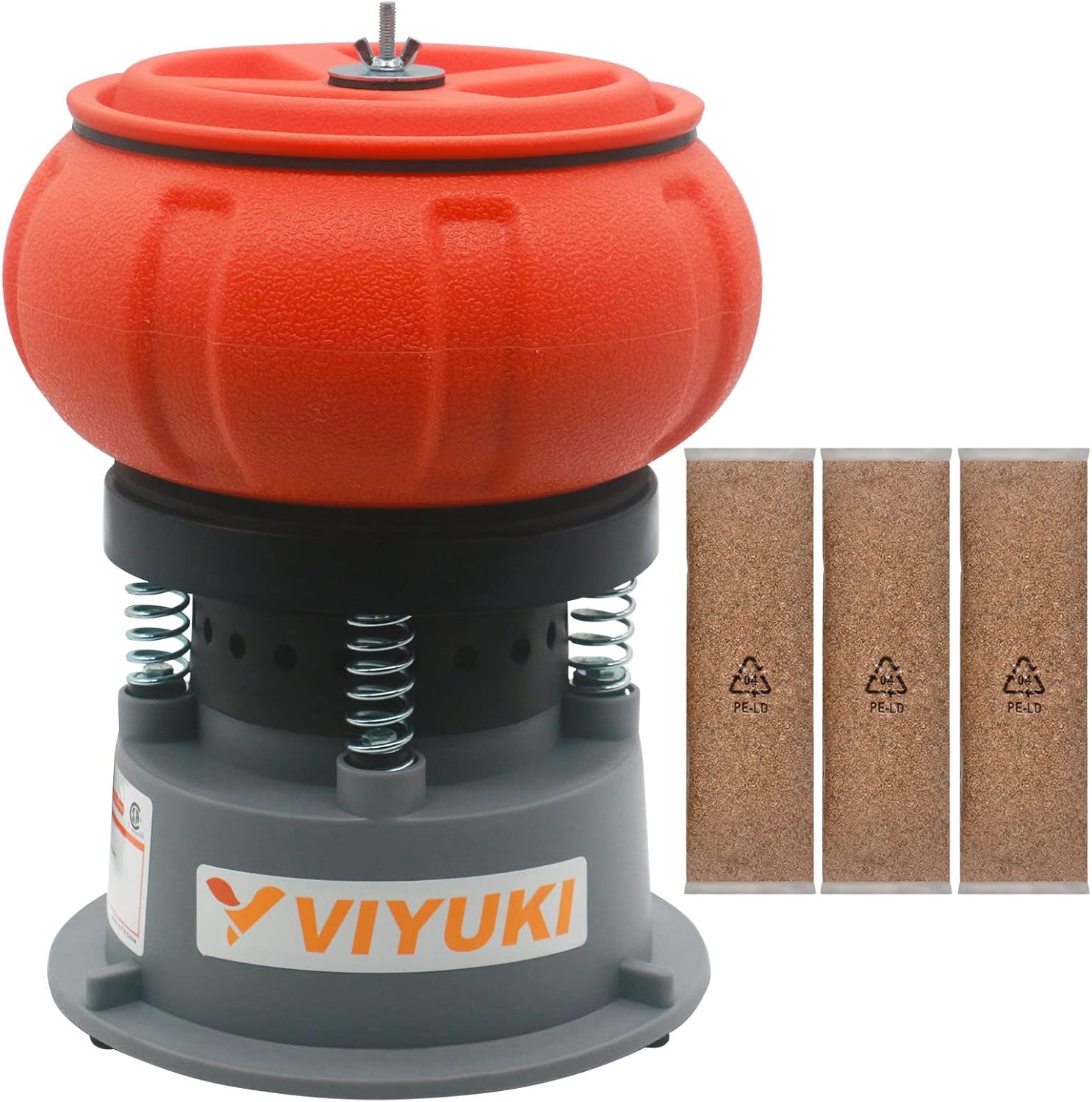 Máquina pulidora de vaso vibratorio eléctrico de 5 libras – Pulido de piezas metálicas pequeñas