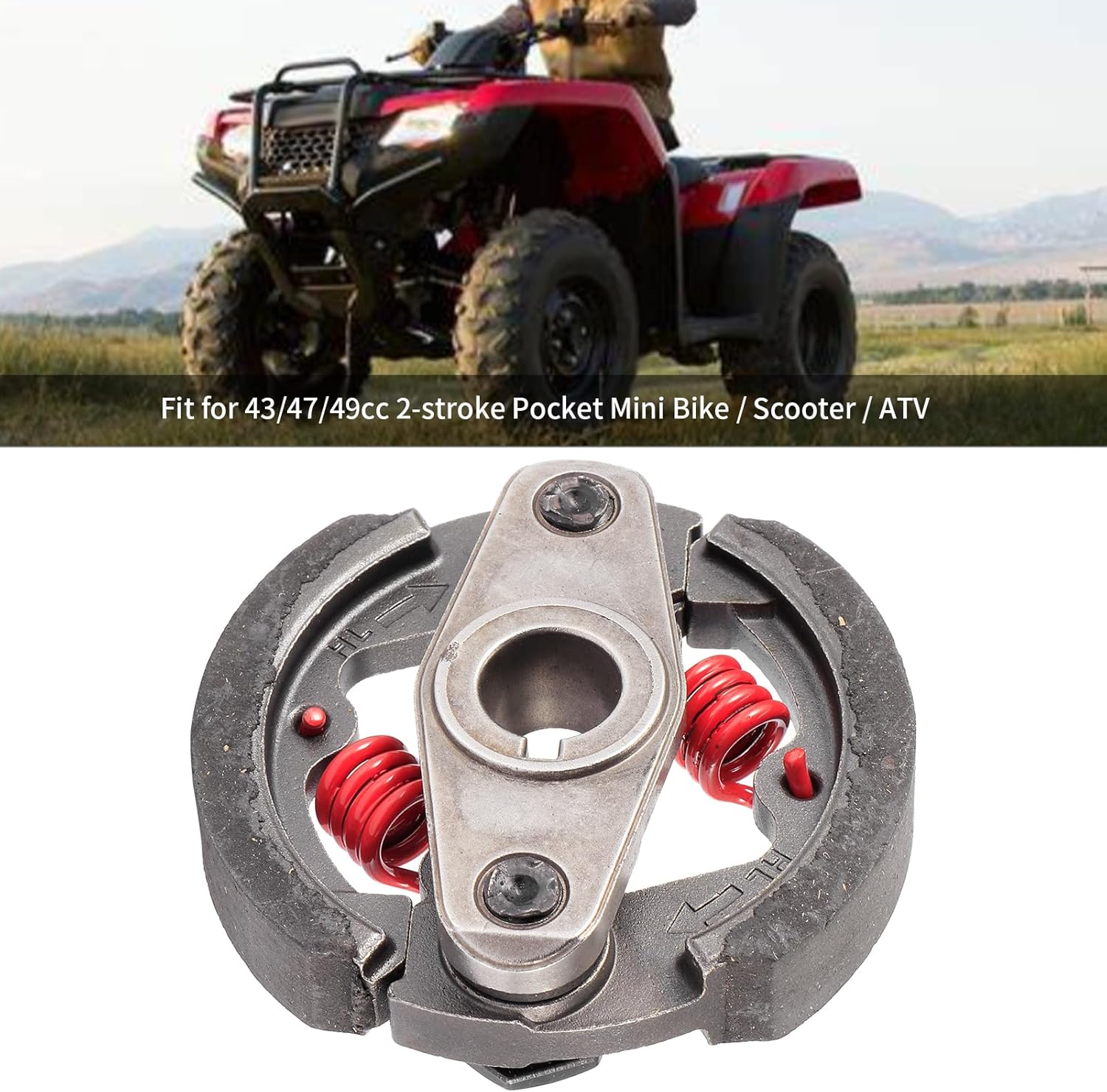 Tgoon Embrague de bicicleta de bolsillo de 2 tiempos, mini embrague de aluminio para 2 tiempos 43cc 47cc 49cc Mini Moto ATV Quad 4 Wheeler Bike