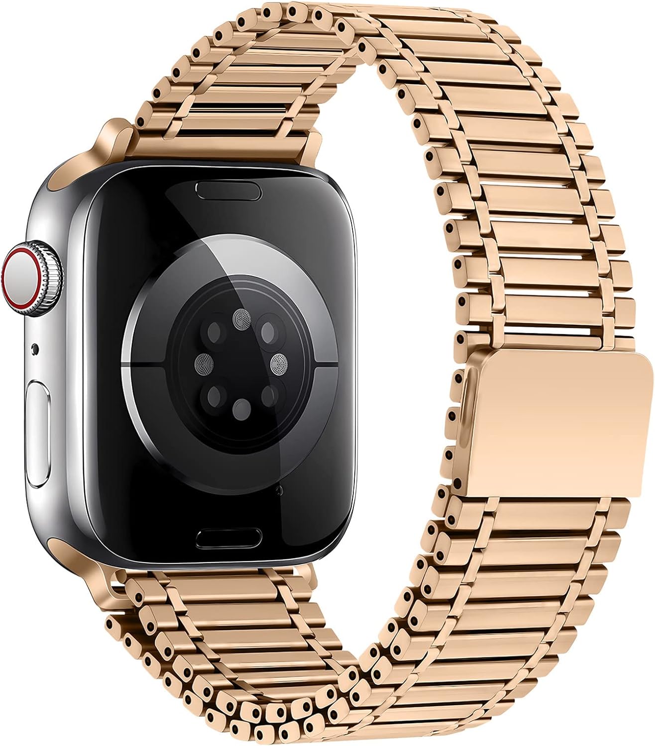 Magnética para Apple Watch Band 1.772 in 1.732 in 1.614 in 1.575 in 1.496 in 1.654 in correa de metal de acero inoxidable para hombre y mujer,