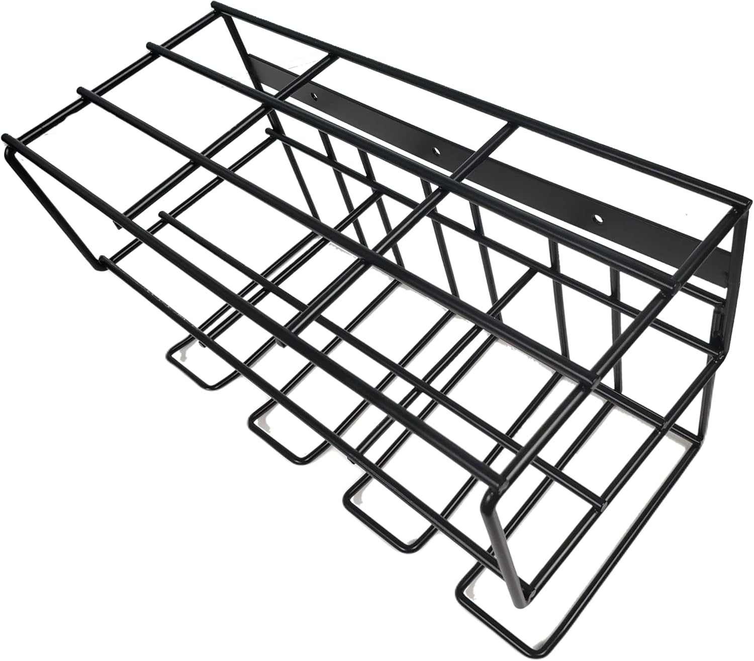 MRONextDay.com Estante de pared para vino y vidrio, estante de vino colgante de metal, estante flotante para vino y soporte para vidrio para el
