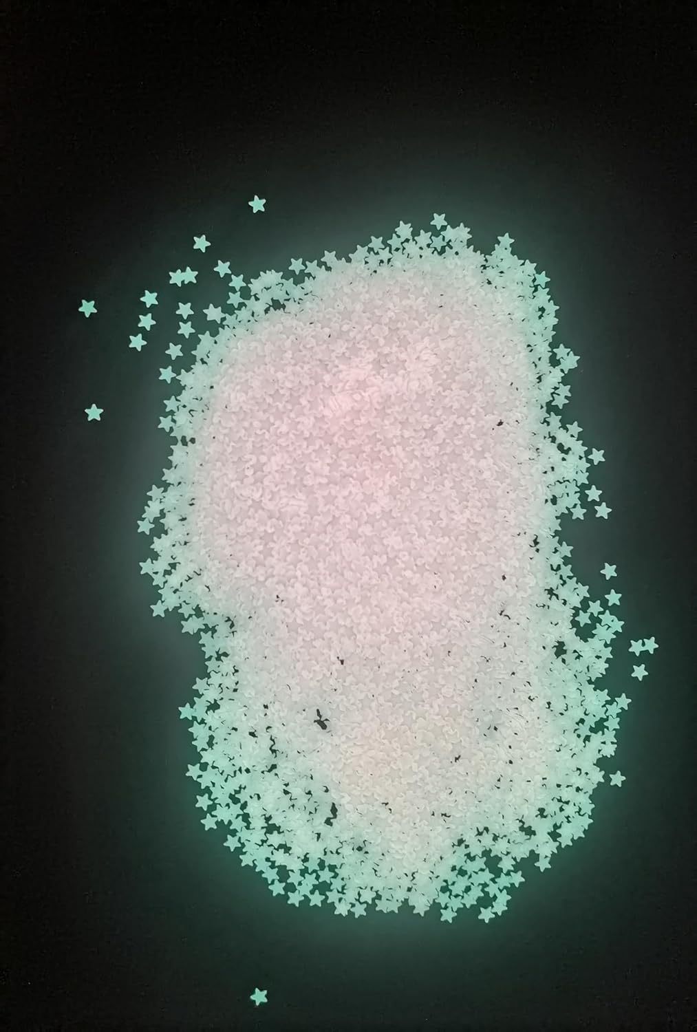 Brillantina de estrellas pequeñas que brillan en la oscuridad, lentejuelas luminosas en forma de estrella rosa de 0.118 in para arte de uñas,