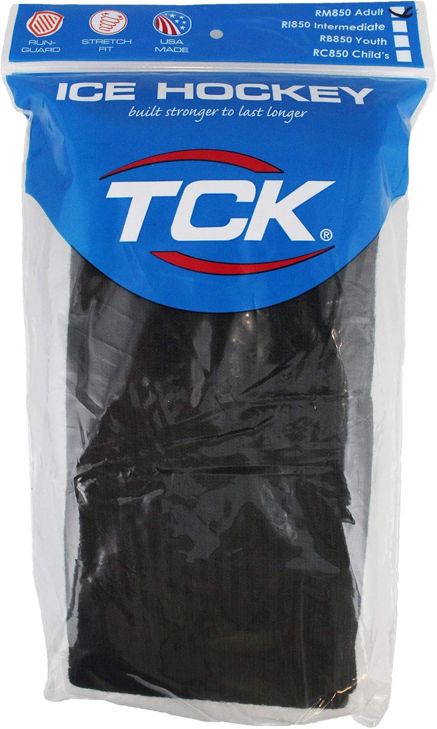 TCK Rib Knit Ice Hockey Socks- Youth and Adult Sizes- Made in the USA