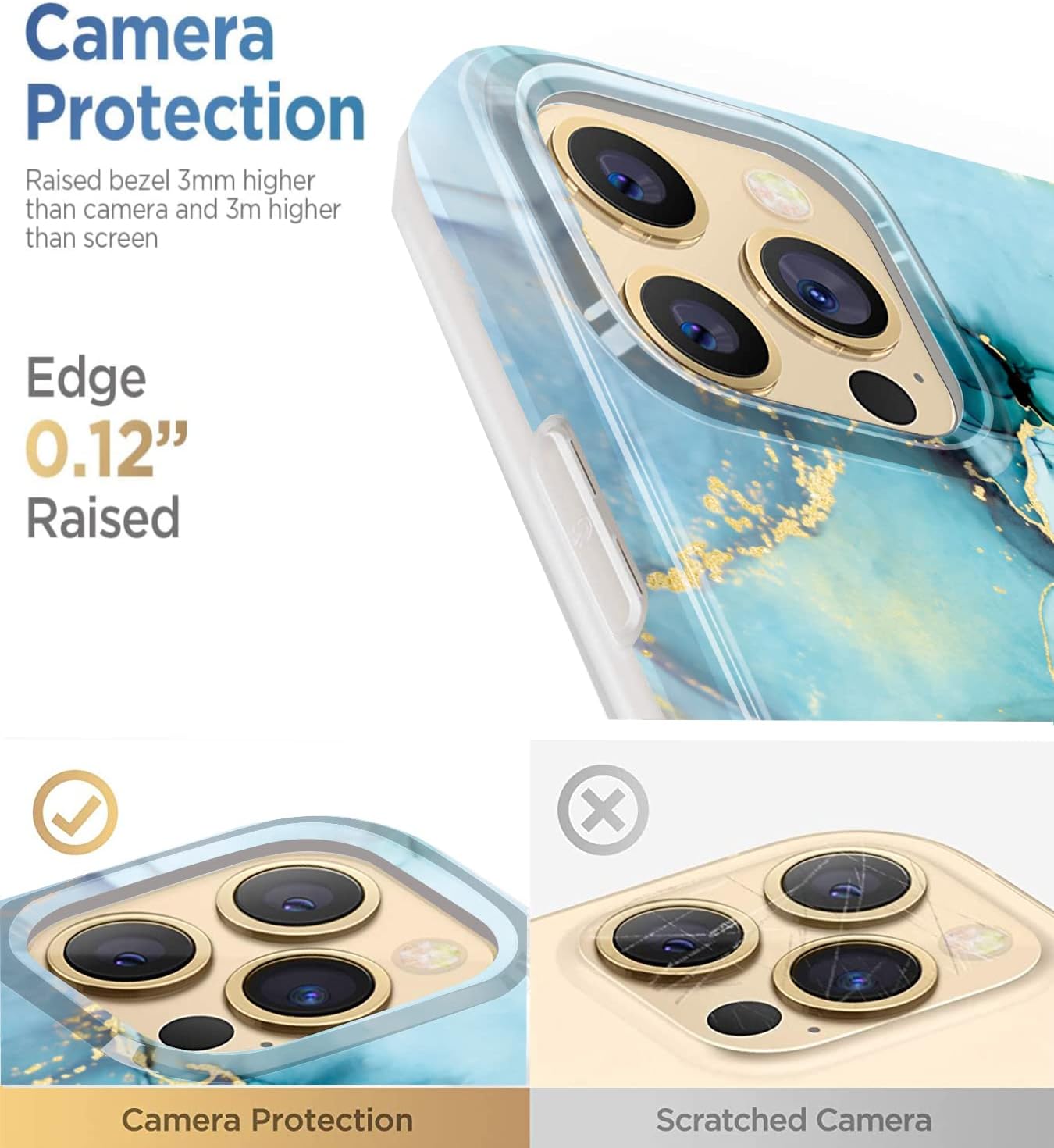 luolnh Funda dorada brillante compatible con iPhone 15 Pro, diseño de mármol, a prueba de golpes, delgada y suave, funda de silicona para iPhone 15