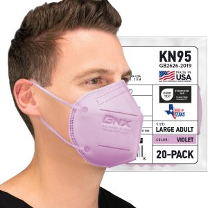 BNX KN95 – Mascarillas faciales fabricadas en Estados Unidos (adulto grande, adulto mediano, niños pequeños) (cinta para las orejas) (modelo BNX KN95 – Mascarillas faciales fabricadas en Estados Unidos (adulto grande, adulto mediano, niños pequeños) (cinta para las orejas) (modelo