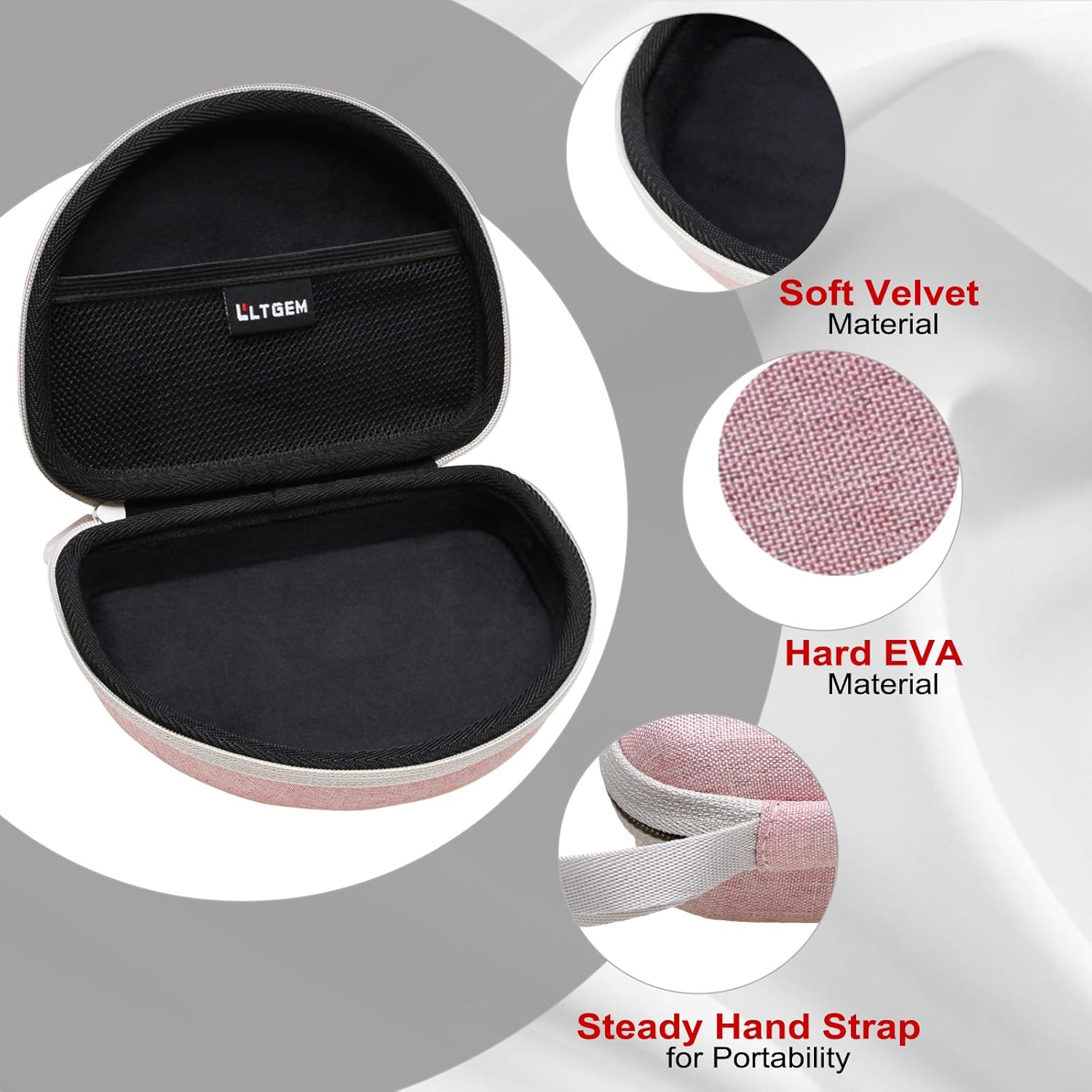 LTGEM Funda rígida para auriculares Sony MDR-ZX110ZX110APZX110NCZX310AP con cable, para auriculares iClever BTH22 para niños, bolsa de