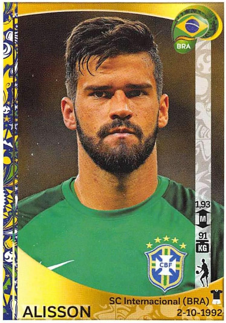 2016 Panini Copa America Centenario Soccer Sticker #114 Alisson 2 Inch wide X 3 inch tall album sticker