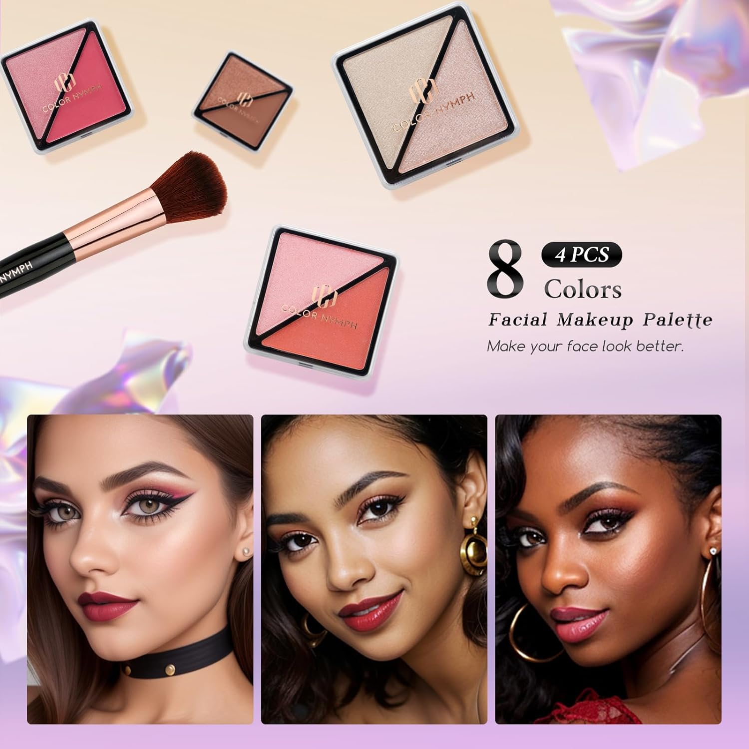 Kit de maquillaje para adolescentes con estuche de tren, juegos de regalo de maquillaje portátil para principiantes, incluye 32 colores de sombra de