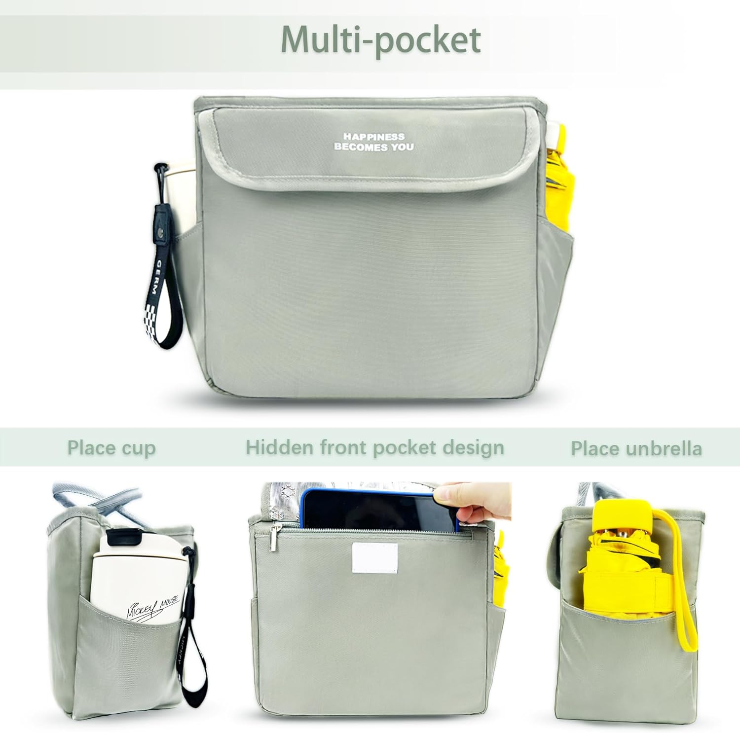 Jaiiinnoe Bolsa de almuerzo para mujer, pequeña bolsa de almuerzo para mujeres, bolsa reutilizable con aislamiento térmico para adultos (amarillo)