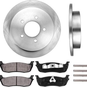 Callahan Kit de freno trasero para Ford F-150 Expedition Navigator Rotores de freno de cerámica Pastillas de freno reemplazo 13.15 pulgadas Rotores Callahan Kit de freno trasero para Ford F-150 Expedition Navigator Rotores de freno de cerámica Pastillas de freno reemplazo 13.15 pulgadas Rotores