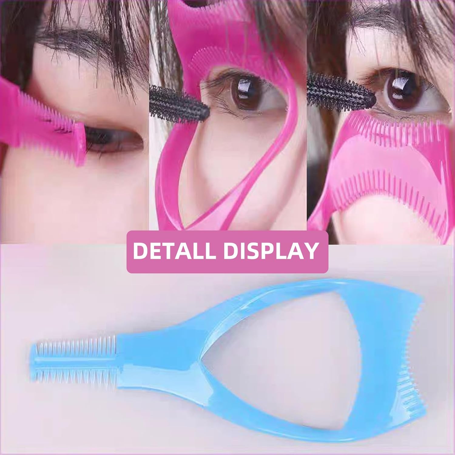 3 herramientas de pestañas 3 en 1, protector de pestañas, herramienta de maquillaje guía de pestañas, accesorios de ayuda para aplicadores,