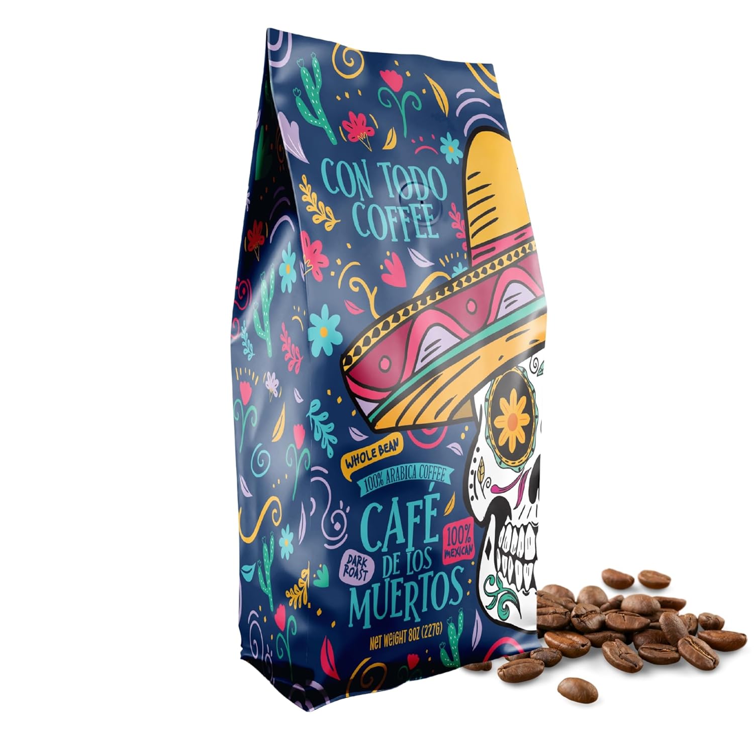 Con Todo Coffee, Café de los Muertos en grano entero, café de grano entero, 8 onzas