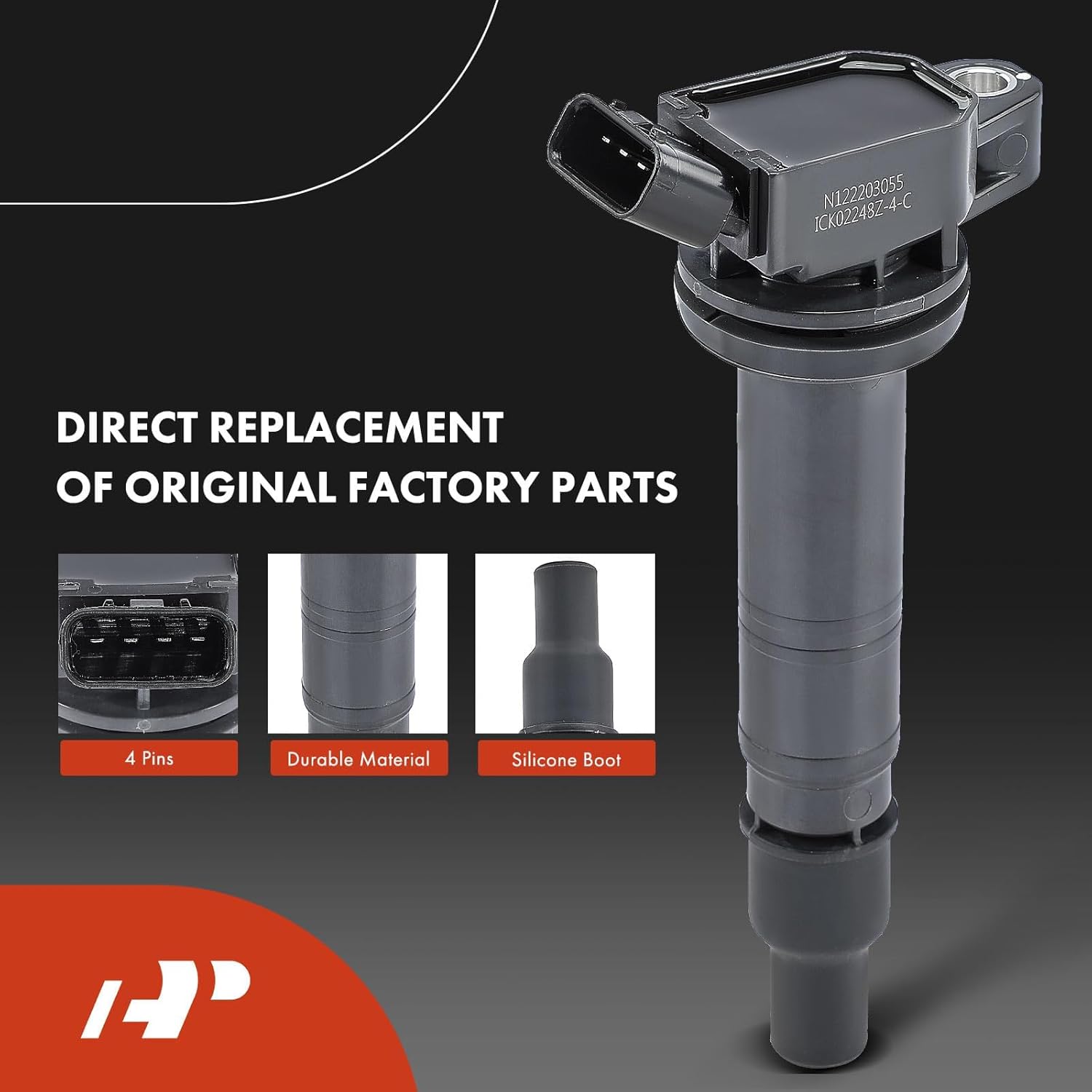 A-Premium Juego de 6 bobinas de encendido y bujías de iridio compatibles con Toyota 4Runner 2003-2009, Tundra 2005-2011, 4.0L