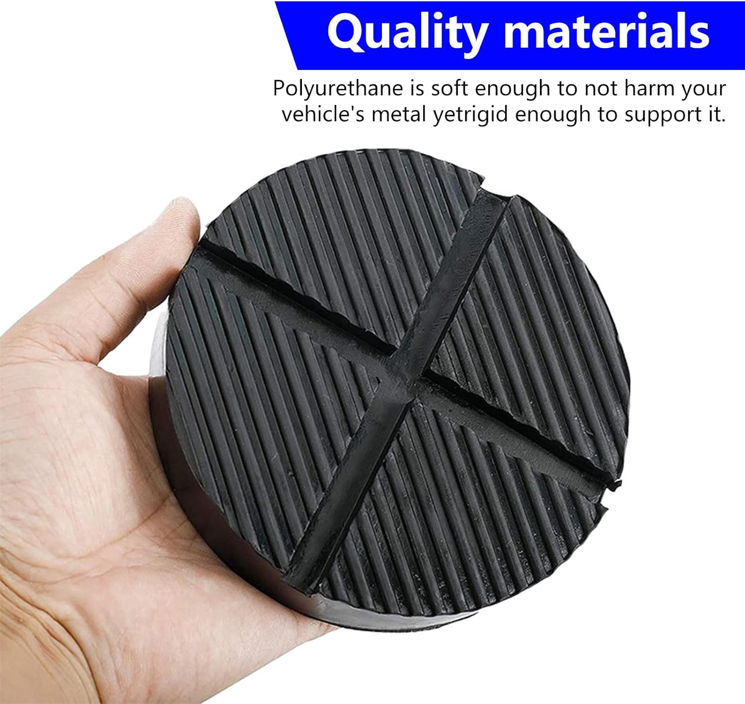 1 bloque de goma de soporte para gato de piso de automóvil, clip adaptador de almohadilla de disco ranurado en cruz, abrazadera de soldadura lateral