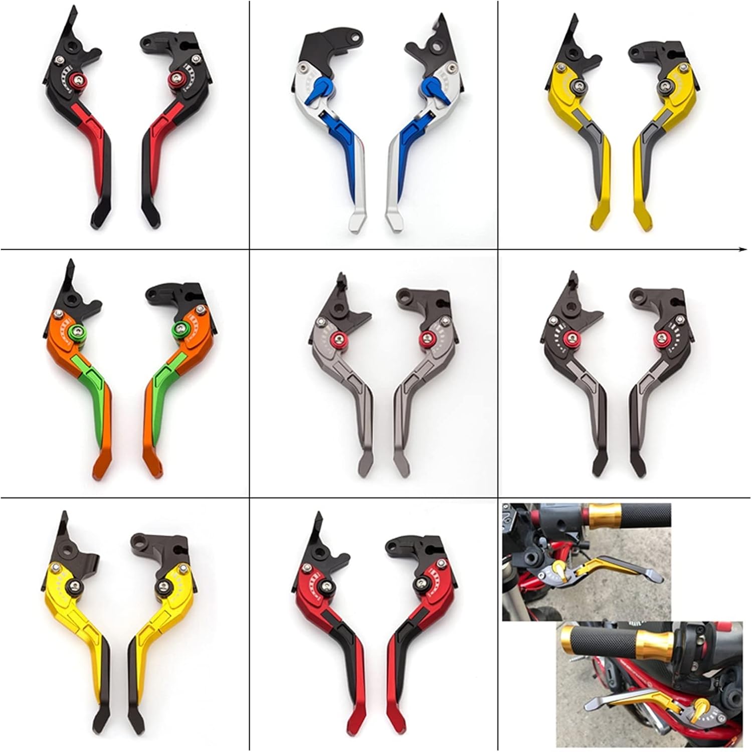 Palanca de embrague de motocicleta CNC 3D Rhombus Palancas de embrague de freno extensible plegable para Yamaha MT03 MT 03 2005-2011 2006 2007 2008