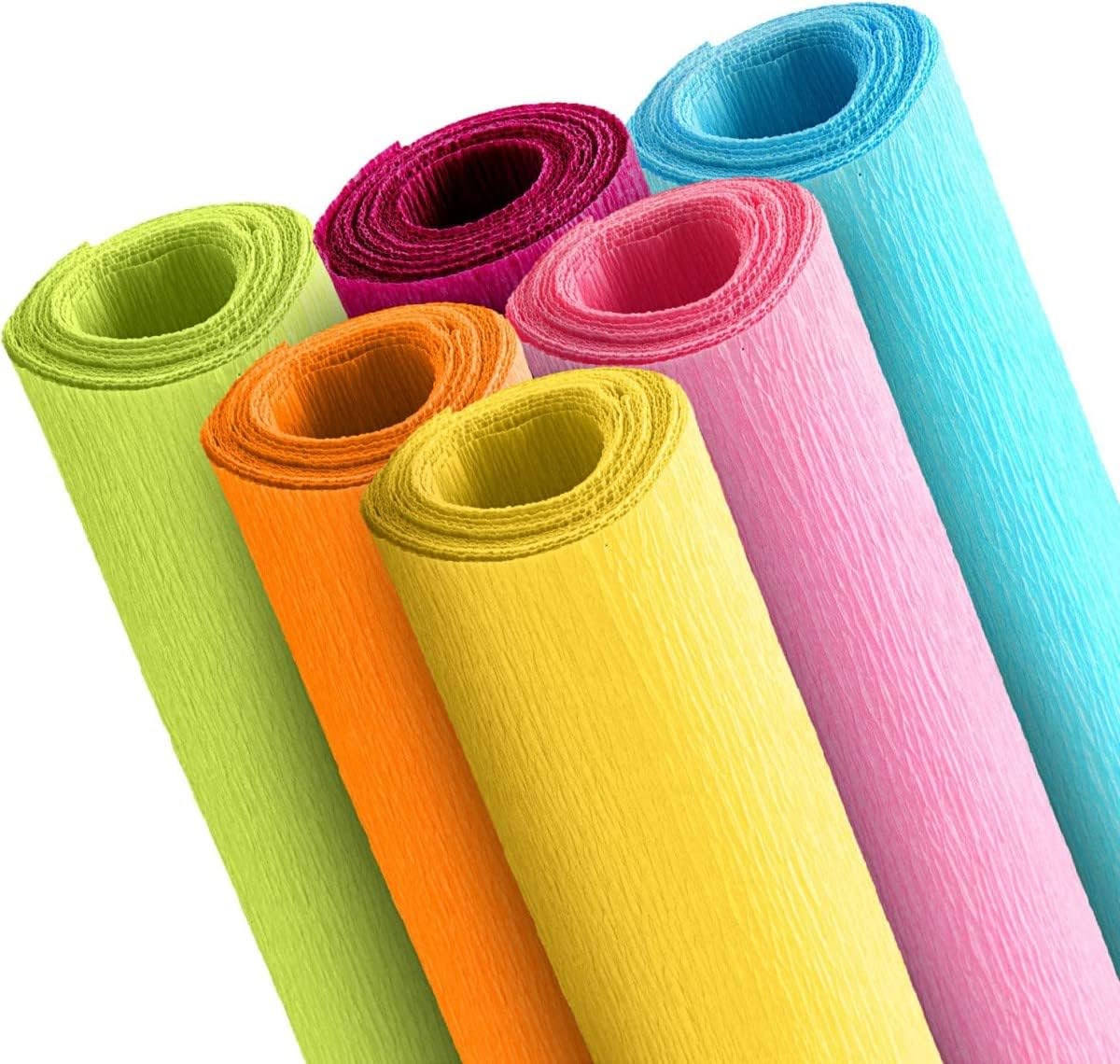 Rollo de papel crepé de alta calidad de 2.47 oz para hacer flores, hojas de papel crepé blanco, verde, rosa, 10 pulgadas de ancho, 8 pies de