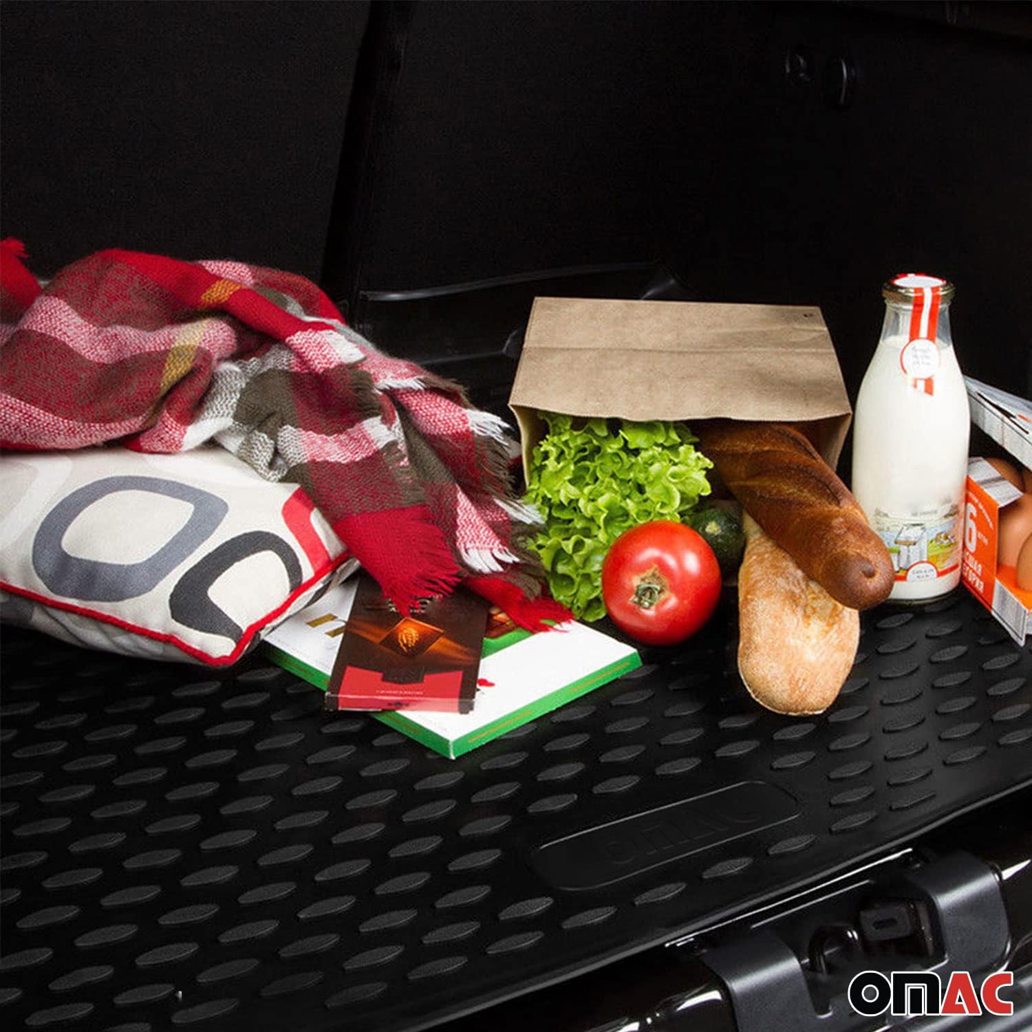 OMAC Alfombrillas de maletero para Mazda CX-5 2017 2018 2019 2020 2021 2022 2023 2024, para todo tipo de clima, duraderas, color negro
