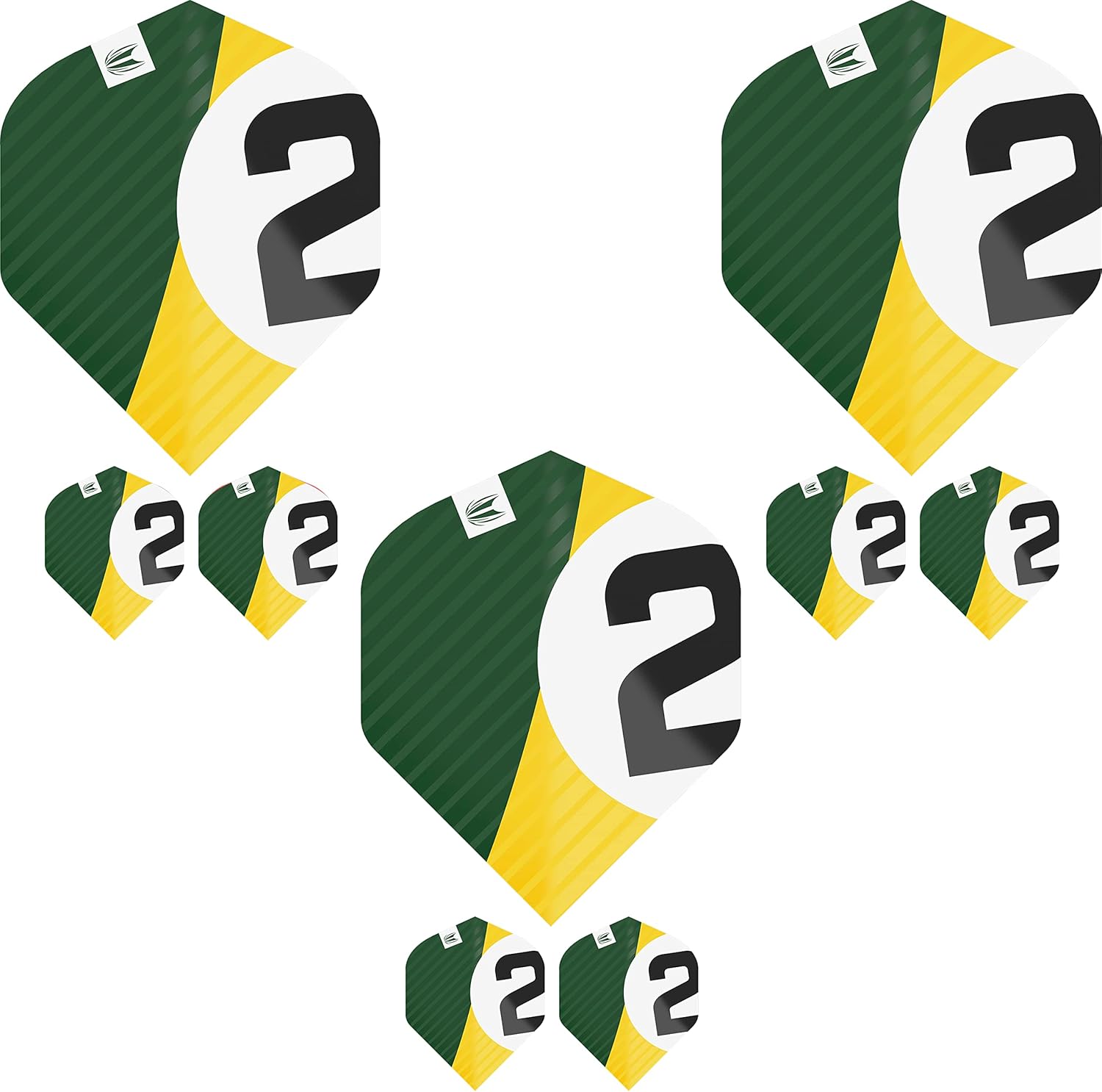 Target Darts Chicane Design – Juego de 3 vuelos de dardos Pro Ultra Green No.2, 9 pulgadas en total