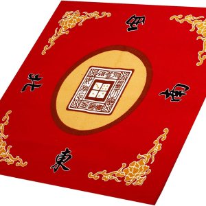 Mahjong Mat, cubierta antideslizante para mesa de reducción de ruido, tapete de mesa de Mahjong antideslizante con bolsa, para Mahjong Paigow Poker Mahjong Mat, cubierta antideslizante para mesa de reducción de ruido, tapete de mesa de Mahjong antideslizante con bolsa, para Mahjong Paigow Poker