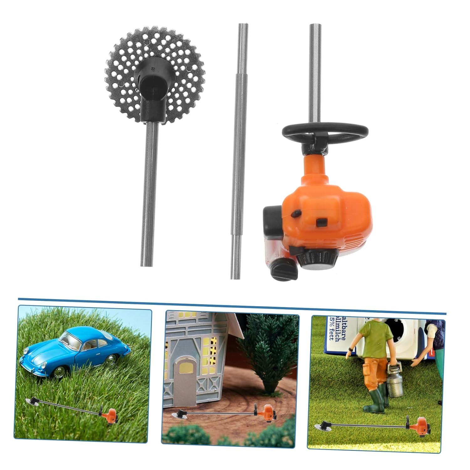CHILDWEET Casa de muñecas cortacésped miniatura cortacésped miniatura Juguetes PVC Material Diseño realista