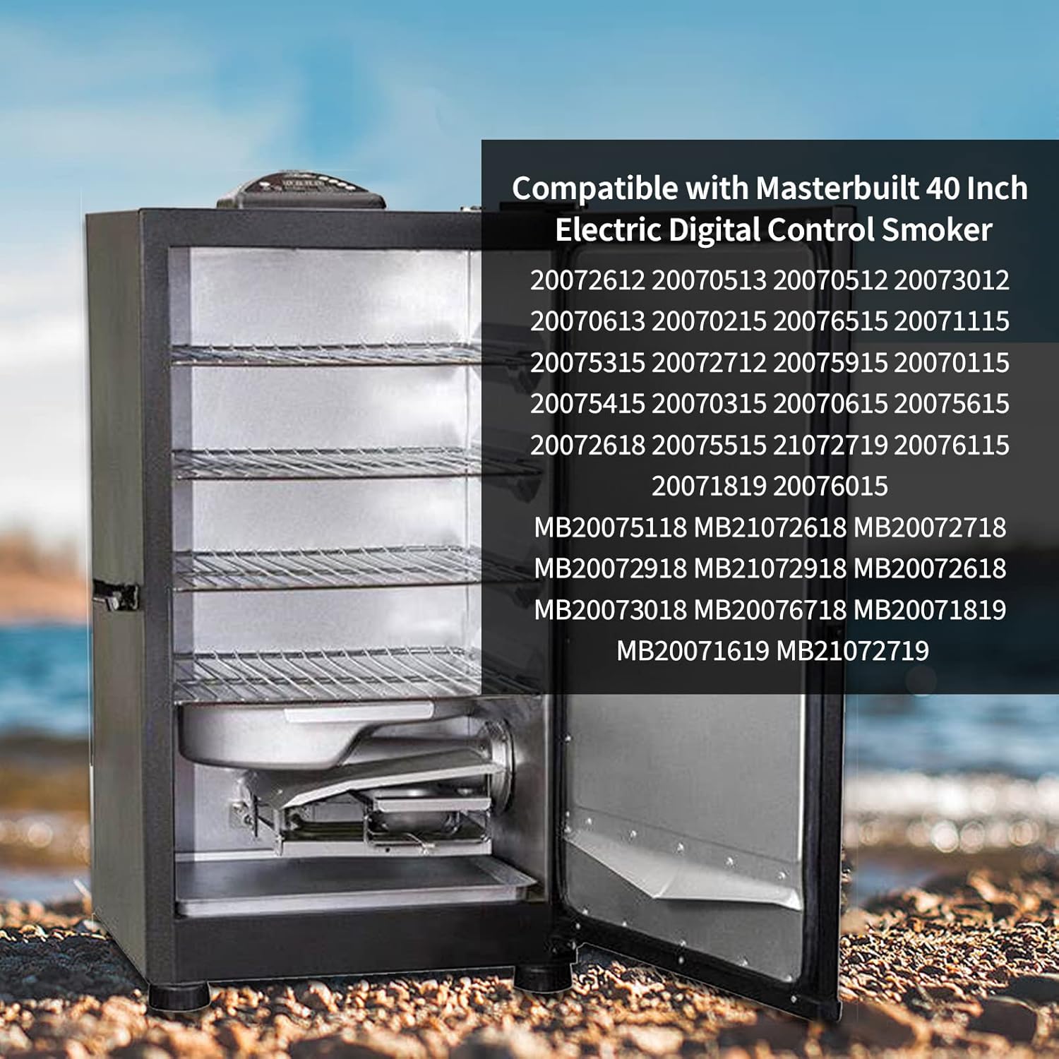Elemento calefactor eléctrico de 1200 vatios para ahumador, pieza de repuesto 9907120027 para Masterbuilt 40 “Electric Digital Control Smoker