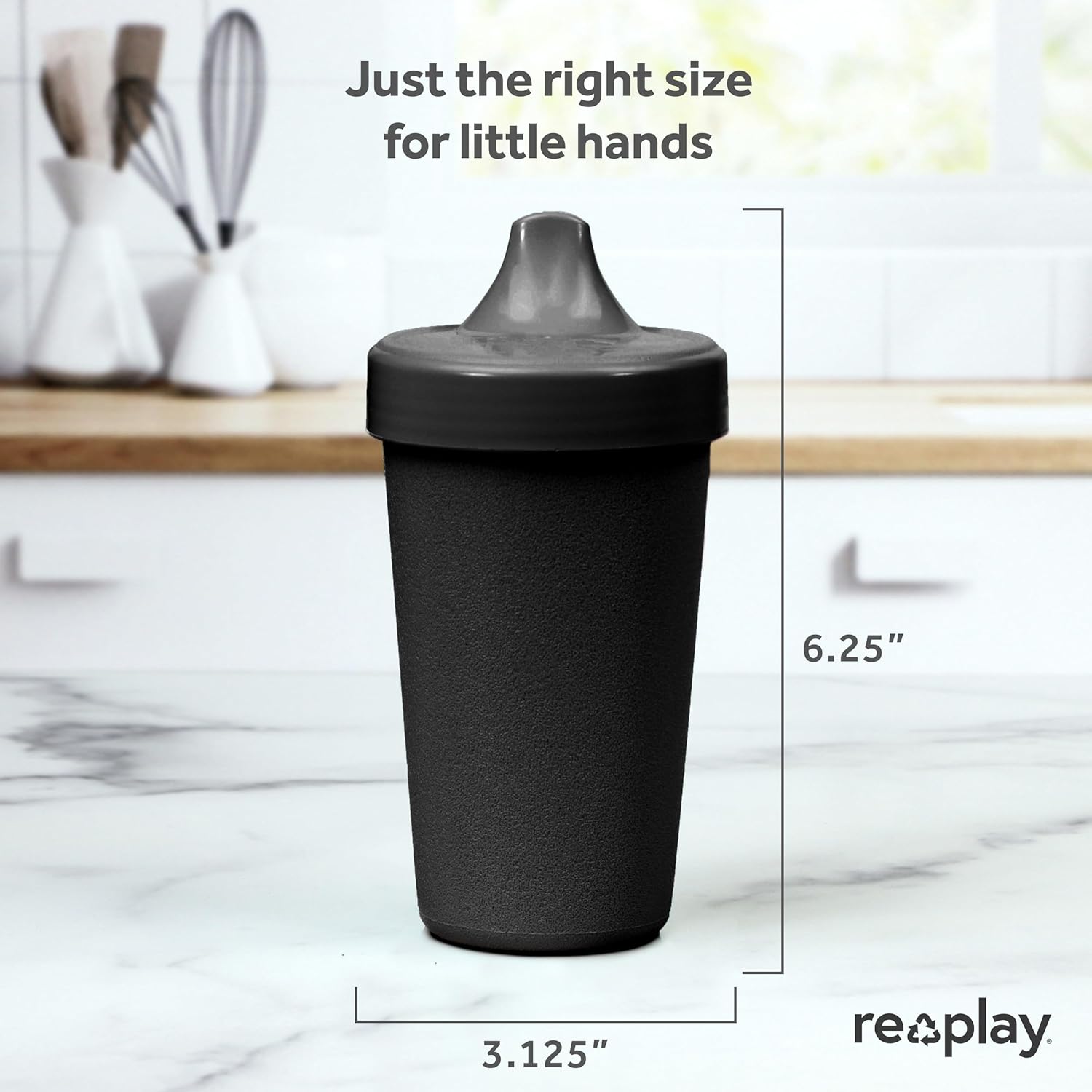 Re-Play Vasos para sorber para niños pequeños, 10 onzas, reutilizables a prueba de derrames, aptos para lavavajillas y microondas, paquete de 1,