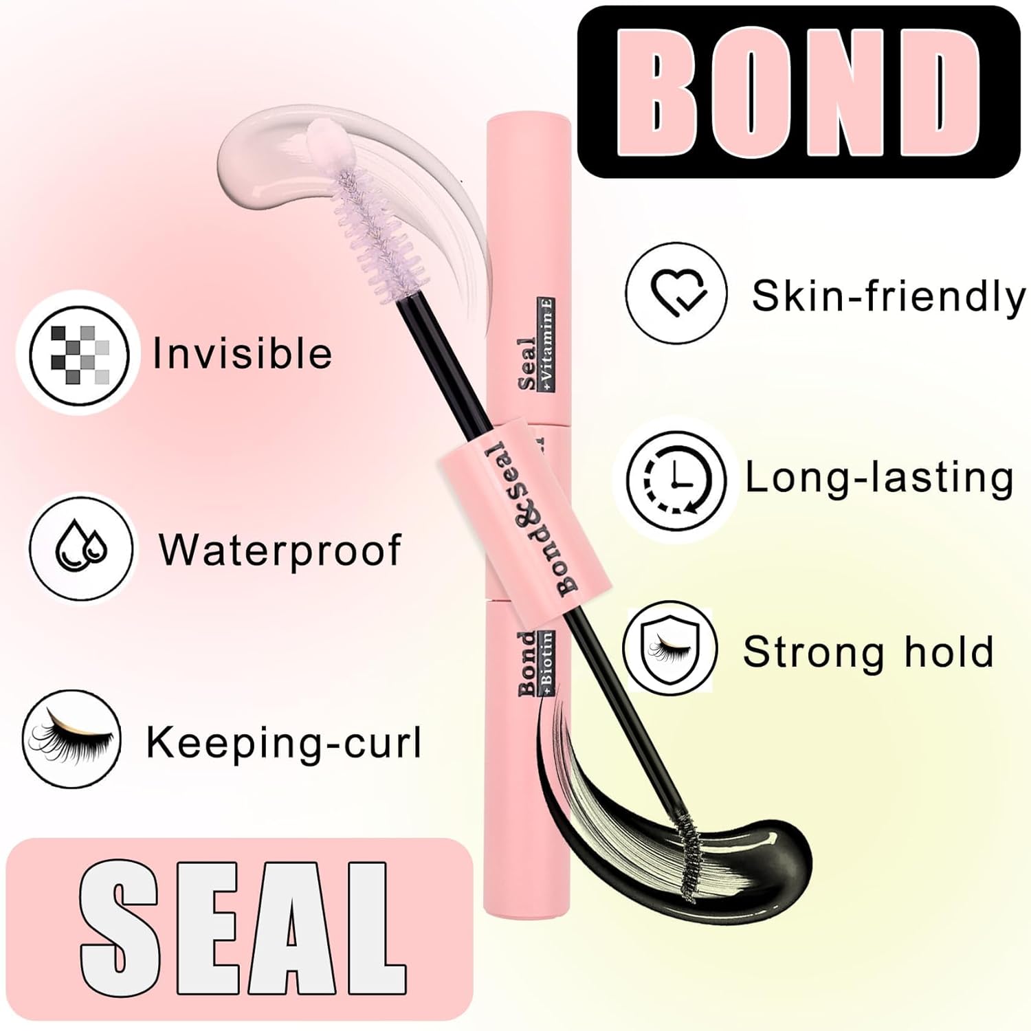 Veleasha Kit de extensiones de pestañas de 120 unidades, para colocar en casa, con unión y sello impermeable, y pinzas para pestañas, rizo D, kit de