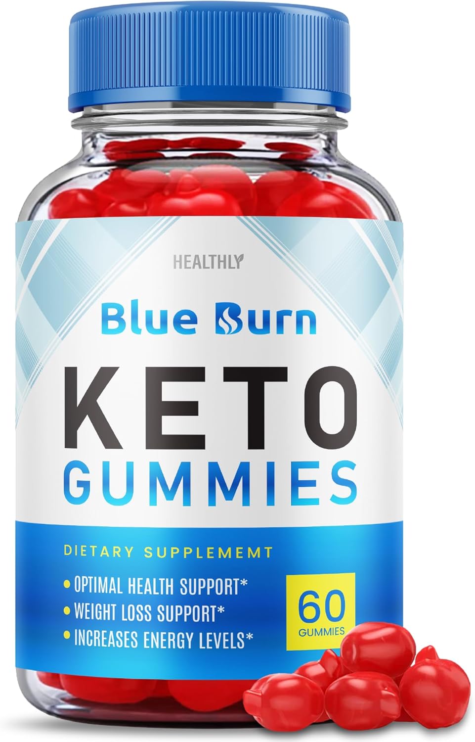 Blue Burn – Gomitas Keto  Fórmula oficial, veganas  BlueBurn Keto Acv Gomitas de sidra de pérdida de peso con vinagre de sidra de manzana, 1000 mg,