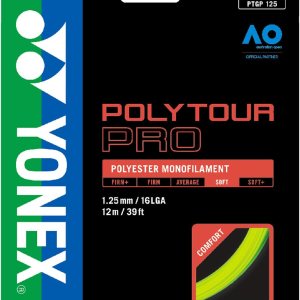 YONEX Polytour Pro 115 18 Gauge Polyester Tennis String Set (Flash Yellow) YONEX Polytour Pro 115 18 Gauge Polyester Tennis String Set (Flash Yellow)