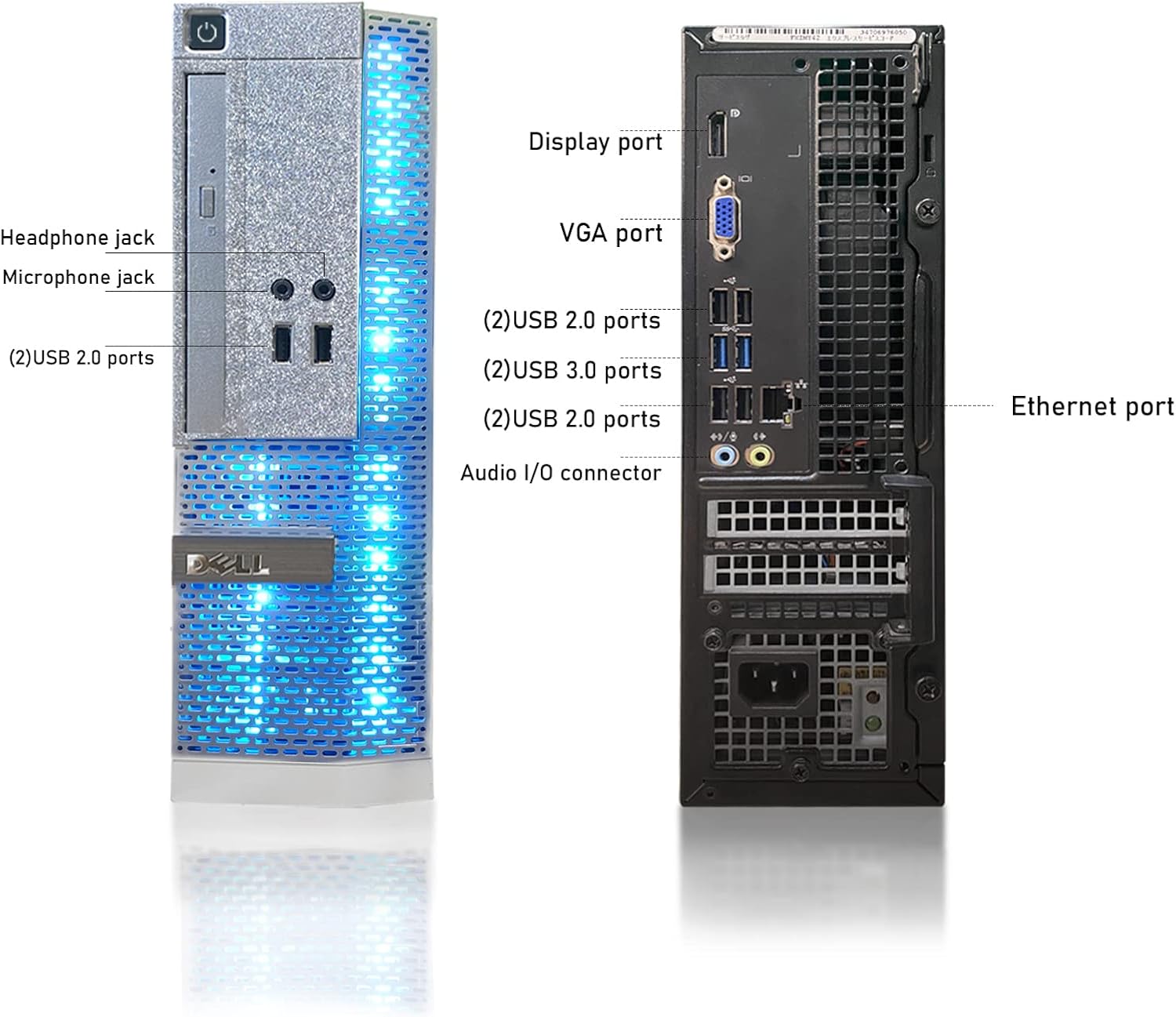 Dell PC Treasure Box RGB Computadora de escritorio Intel Quad Core I5 hasta 3.6G, 16G, 512G SSD, WiFi y Bluetooth, teclado y mouse RGB para juegos,