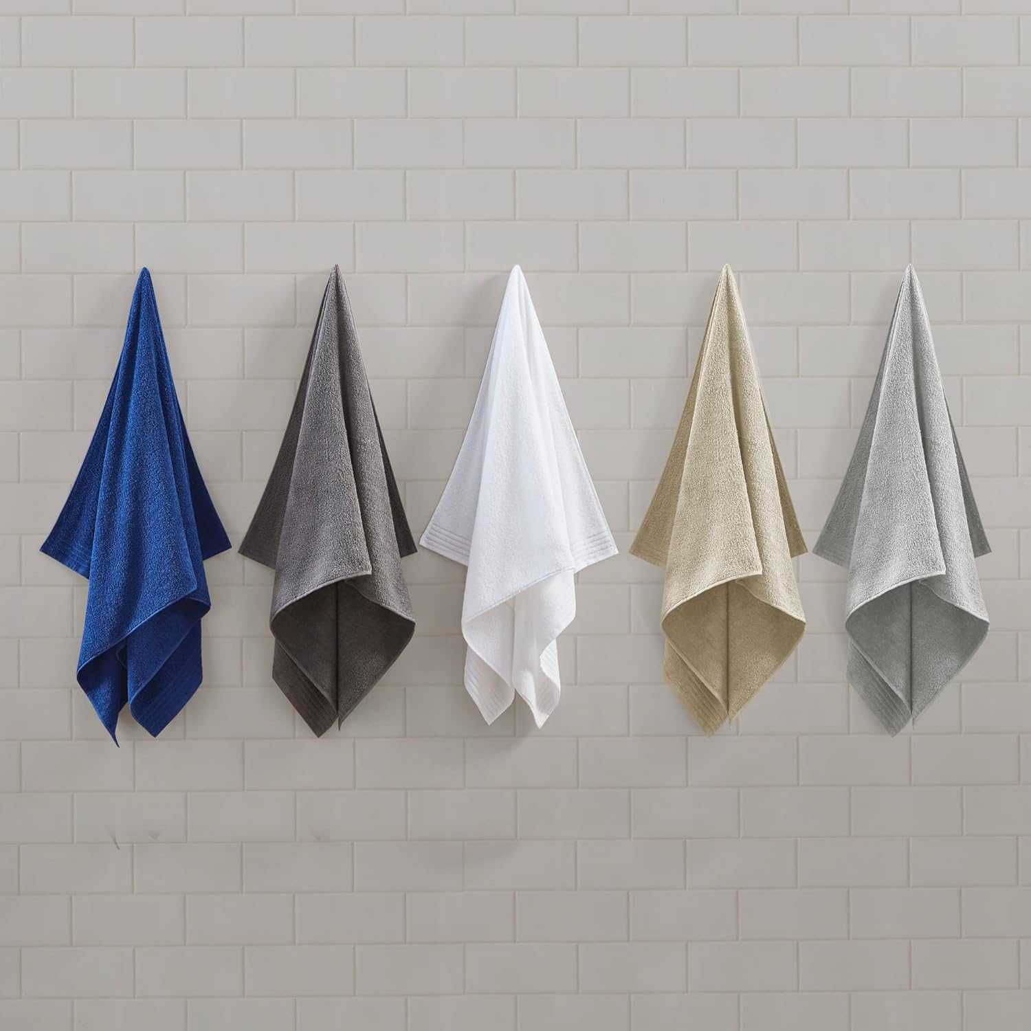 510 DESIGN Big Bundle – Juego de toallas de baño 100 % algodón, tela de rizo sin torsión, de secado rápido, suave y altamente absorbente, para