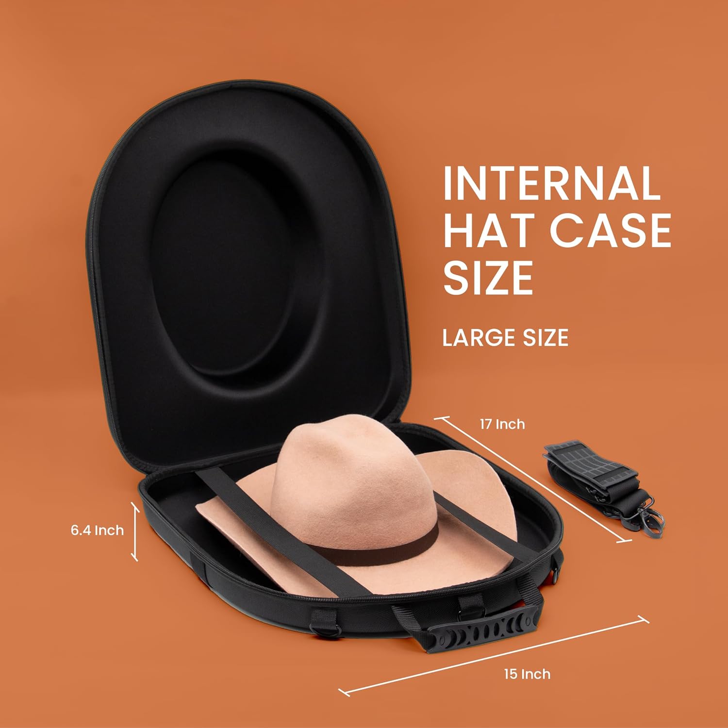 Estuche de viaje para sombrero de vaquero – Estuche para sombrero de viaje, caja de sombrero de vaquero para viajes, soporte para sombrero de