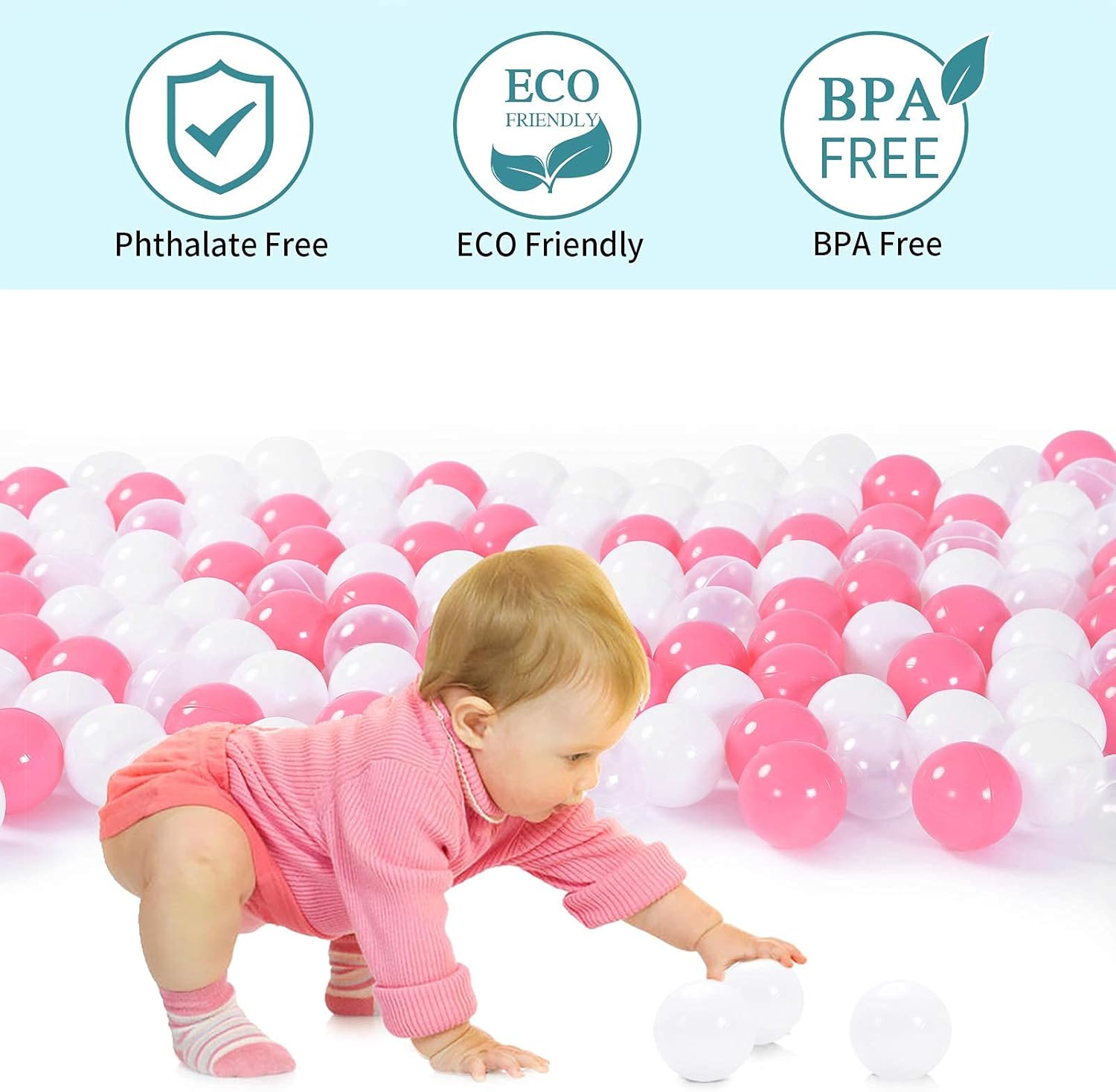 STARBOLO Pelotas para hogueras  Paquete de 100 bolas de plástico para hogueras de pelotas, bolas suaves sin BPA no tóxicas para niños de 1 a 3 años