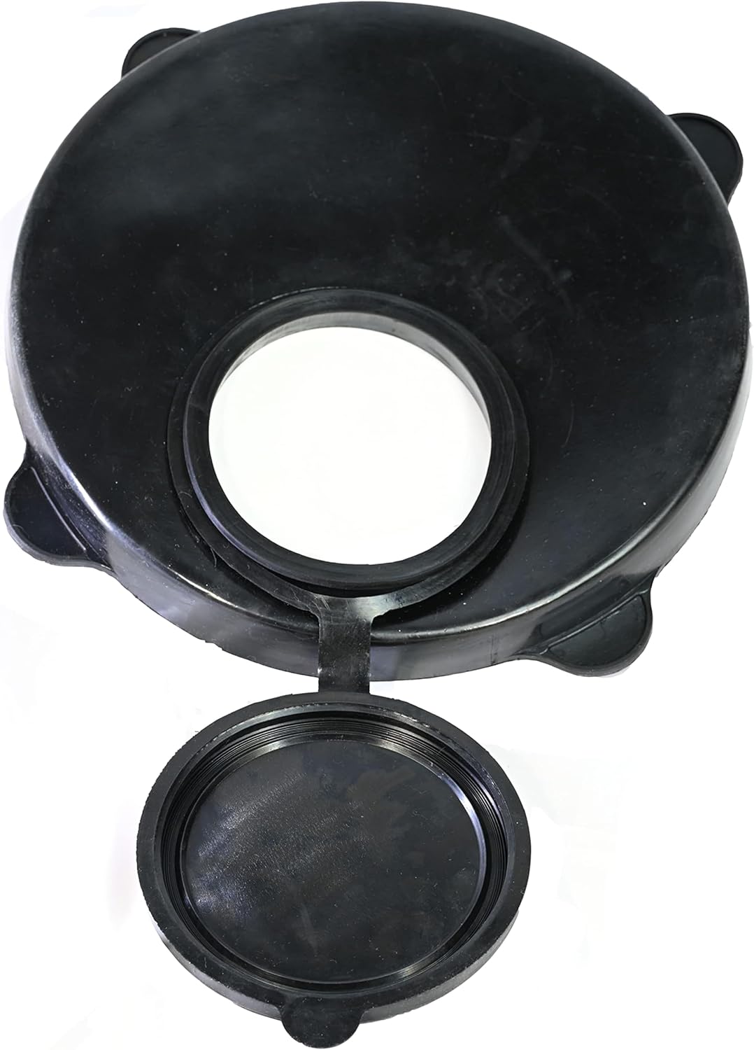 Skywin Tapa de almacenamiento con boquilla fácil de verter para cubo, paquete de 2 recipientes de almacenamiento de pellets de madera con tapa de