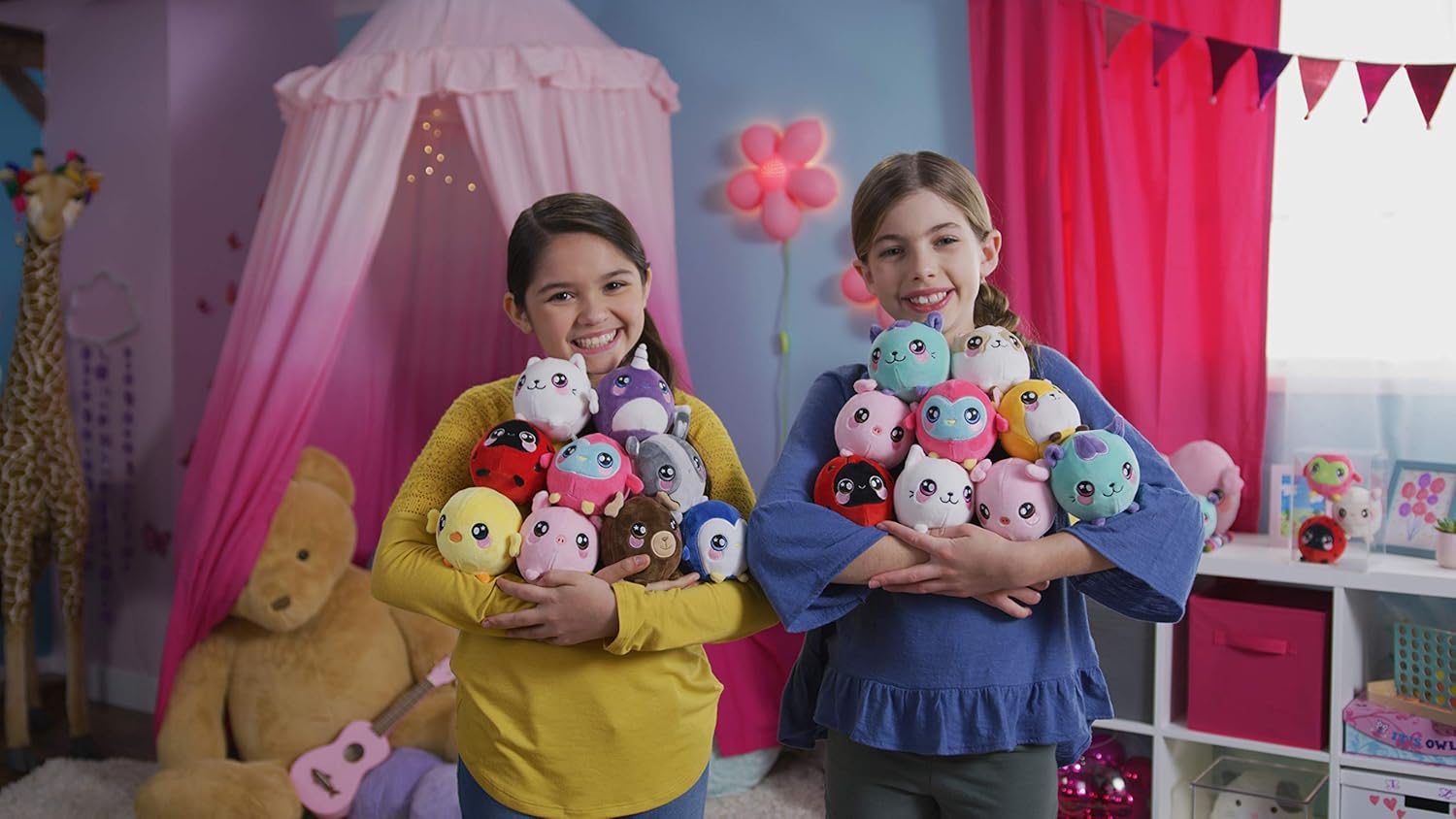 Beverly Hills Teddy Bear Squeezamals, Shelby Sparkle Narwhal, animales de peluche de espuma superblandos con lentejuelas de dos caras