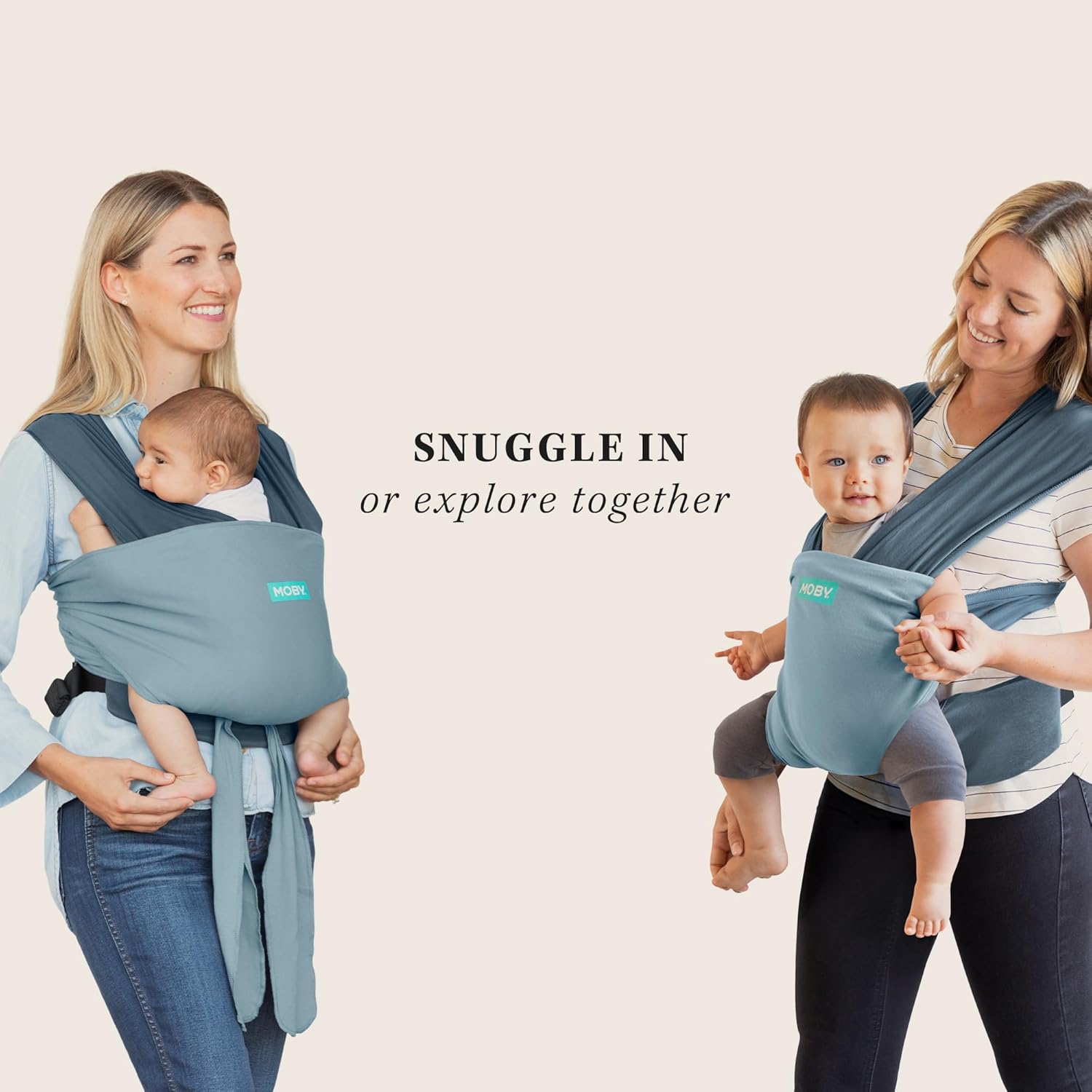 Moby Portabebés fácil de envolver  Portabebés y envoltura en uno para madres, padres y cuidadores  Diseñado para recién nacidos, bebés y niños