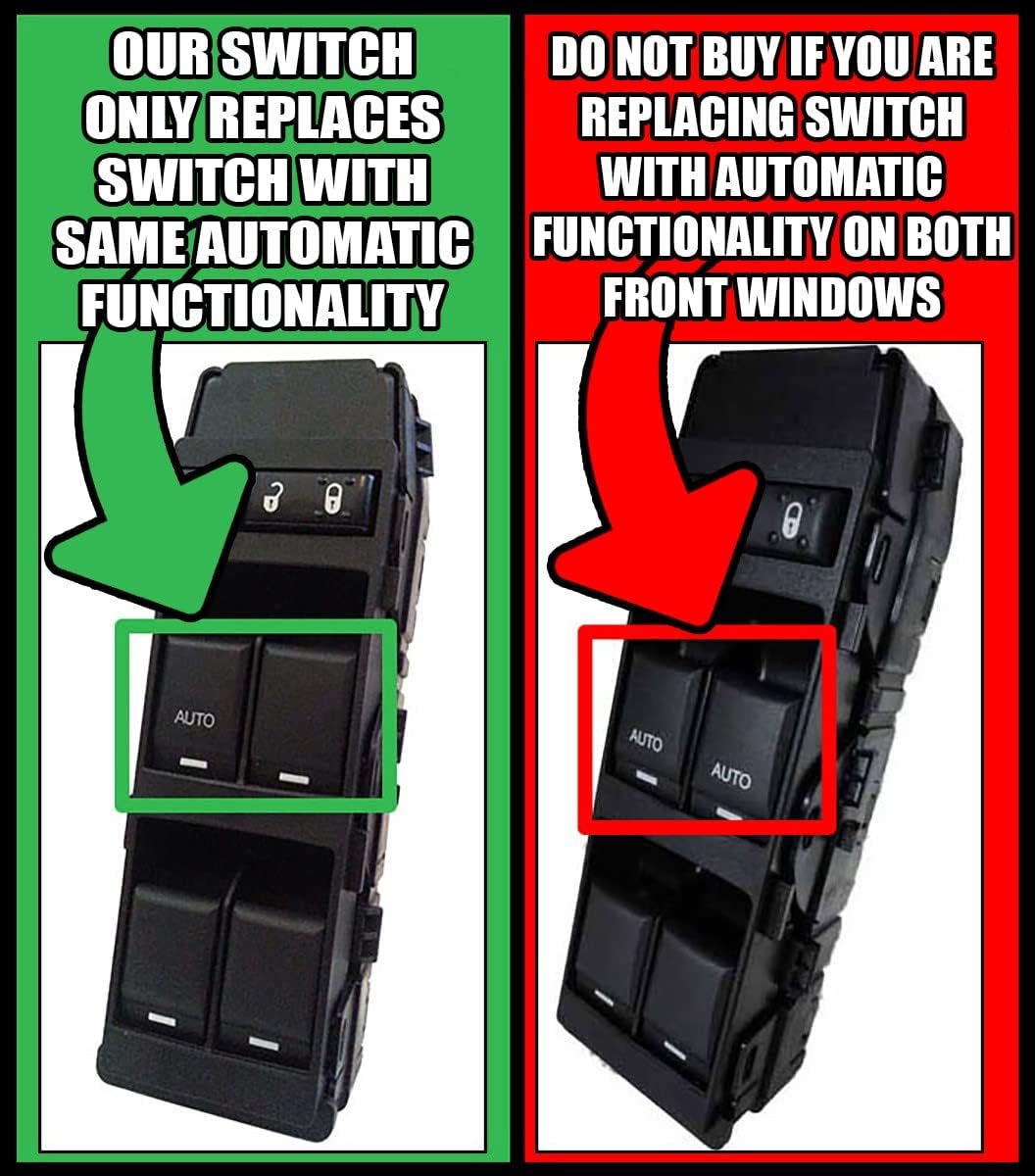 SWITCHDOCTOR Interruptor maestro de ventana para Chrysler Sebring Convertible 2007-2010
