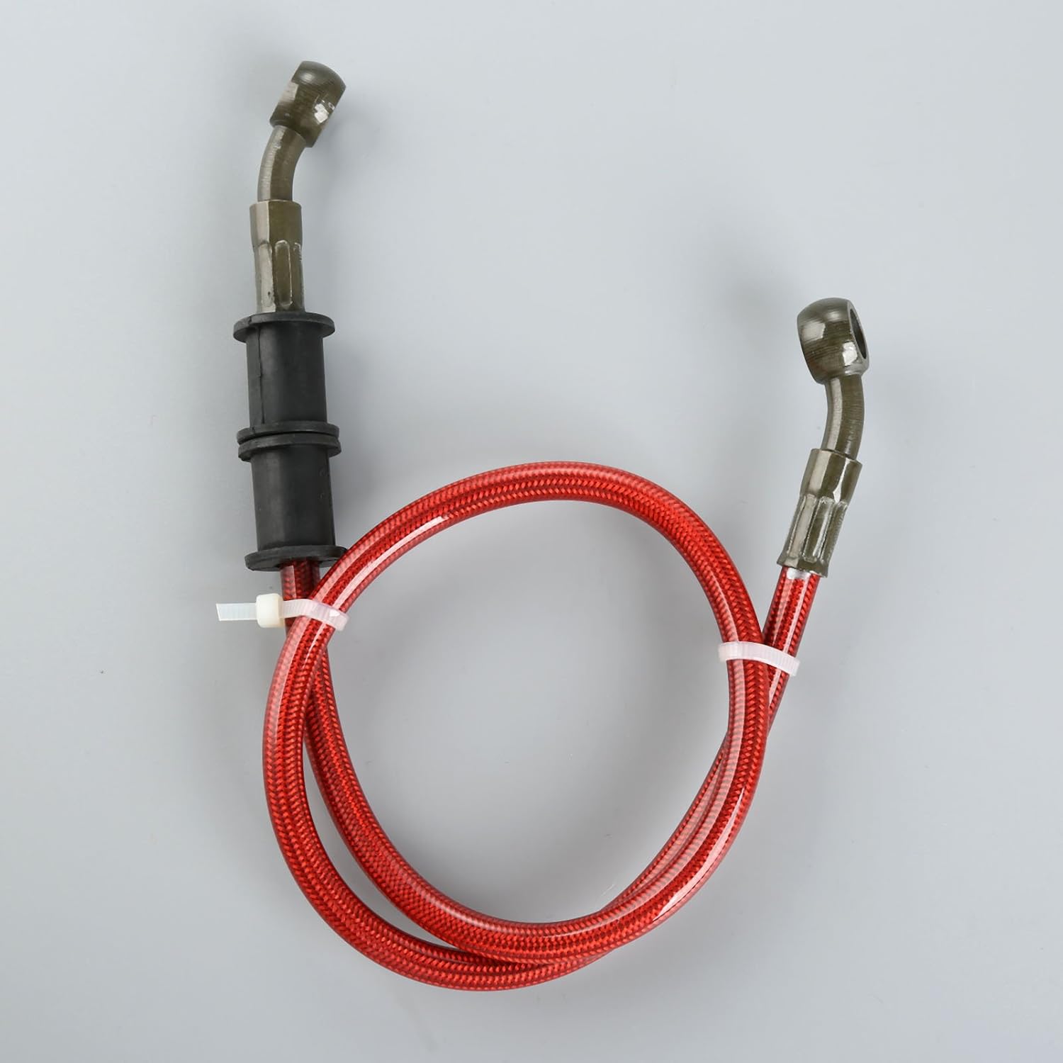 Mtsooning – Manguera de aceite para embrague, freno, de acero trenzado, para motocicleta, tubo, 1 unidad., 60cm, Rojo